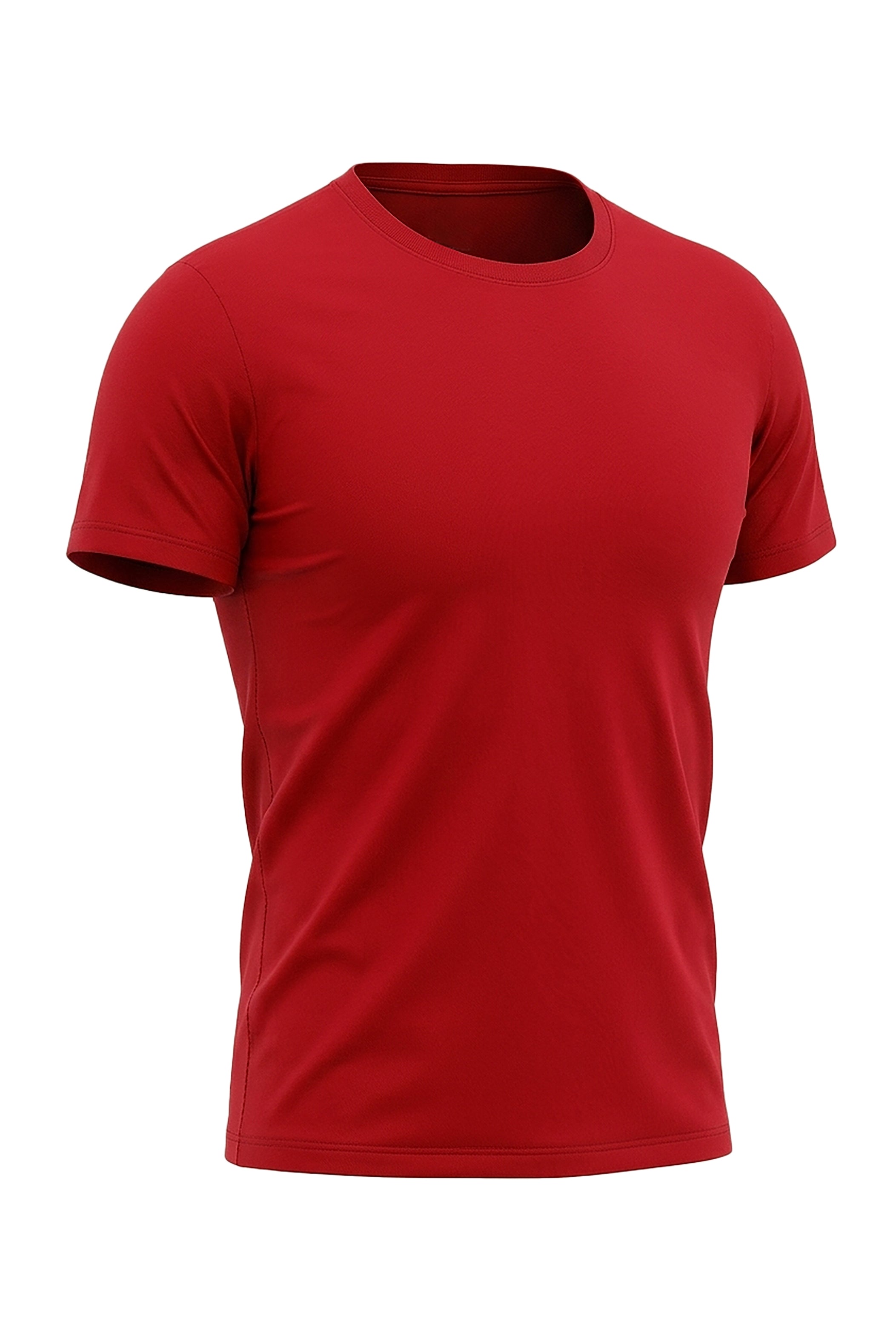 Red Basic R-Neck T-Shirt: Vibrant Essential