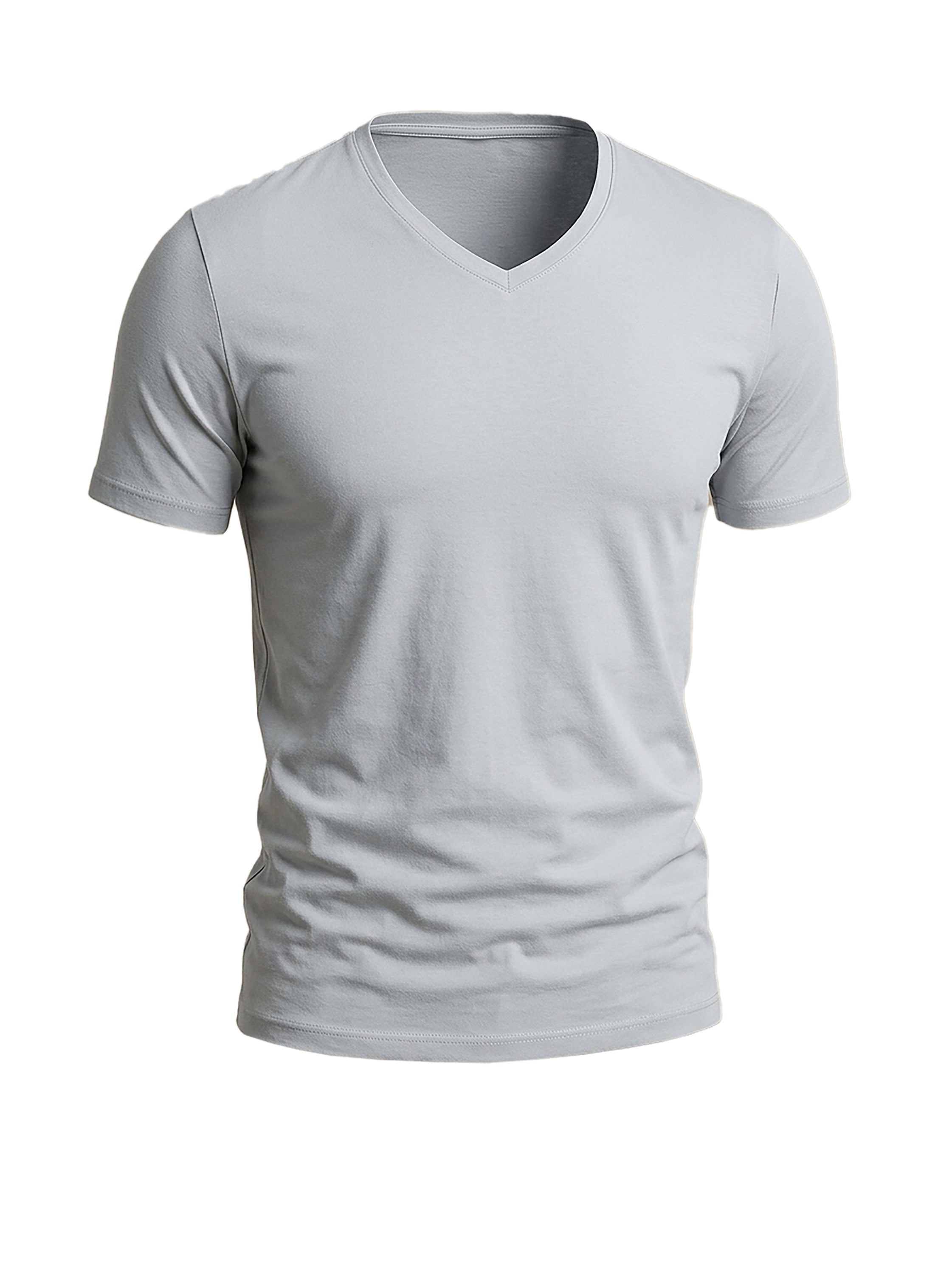 T-Shirt Basic V-Neck | Light Gray