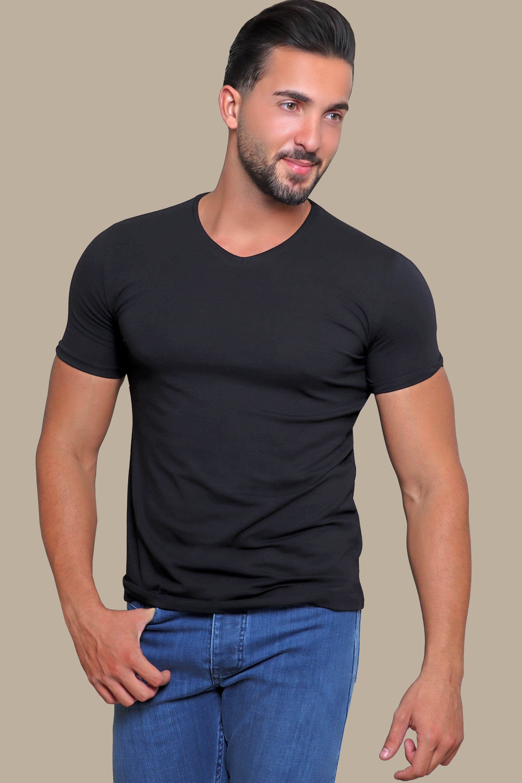 Black V-Neck T-Shirt: Timeless Basic