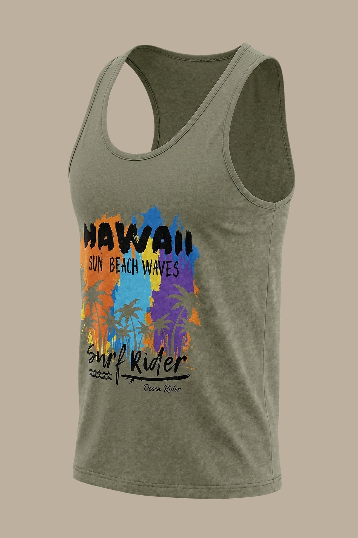 Island Breeze: Olive Sleeveless Shirt