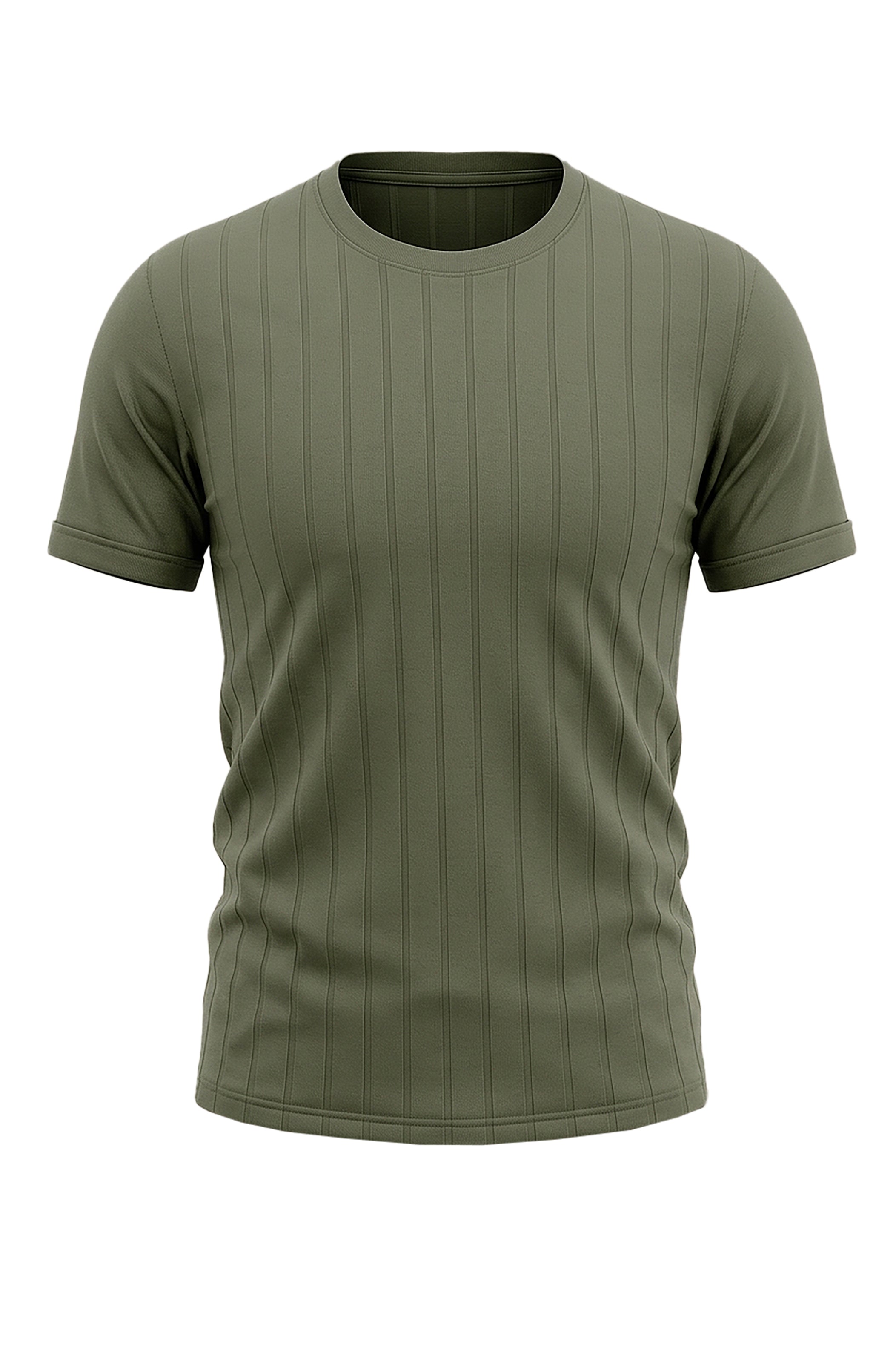 Khaki Striped Classic: Essential T-shirt