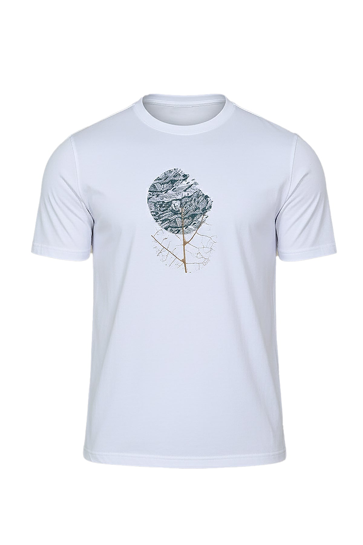 Double Collar T-Shirt with Circles Print