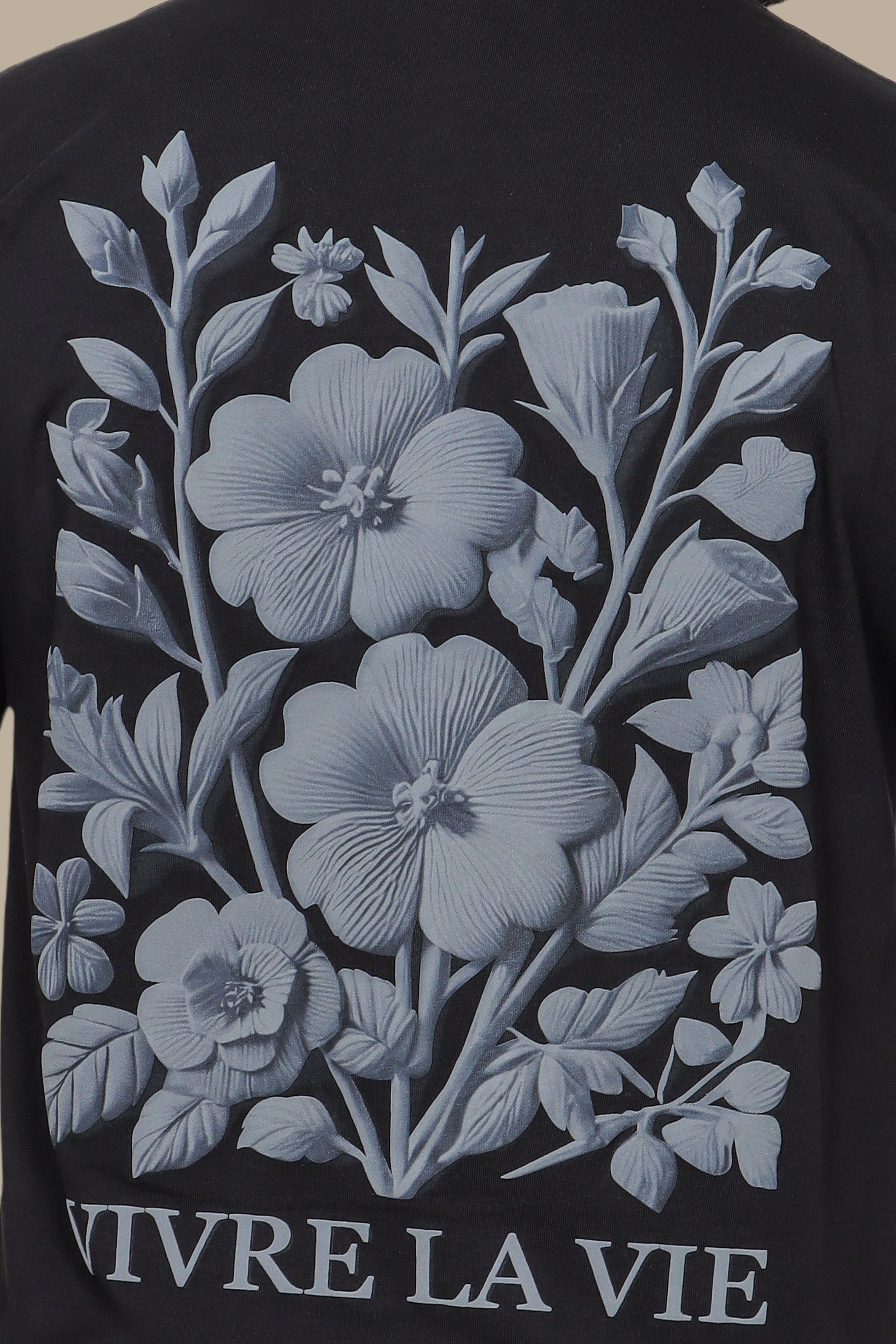 Oversized Printed T-Shirt – Vivre La Vie