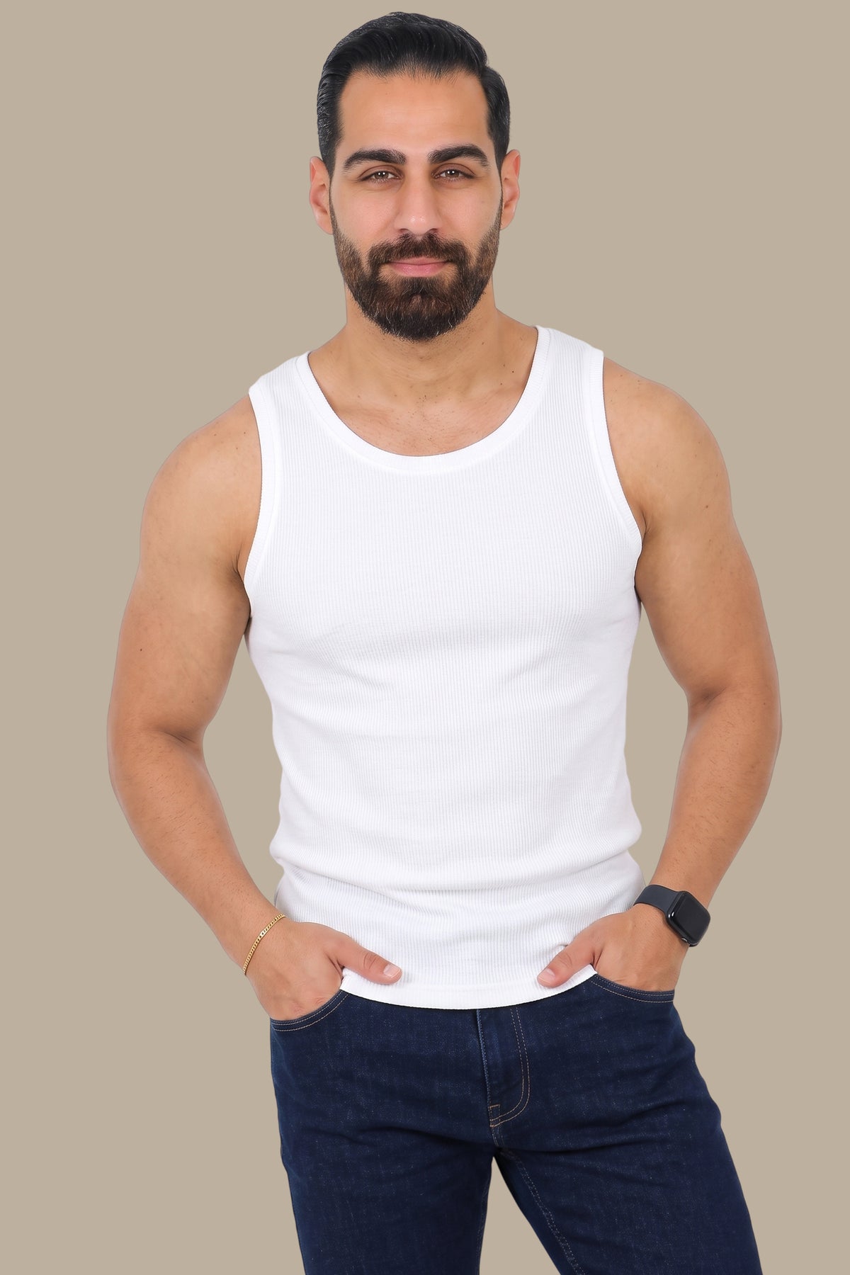 Ribbed Plain I-Shirt