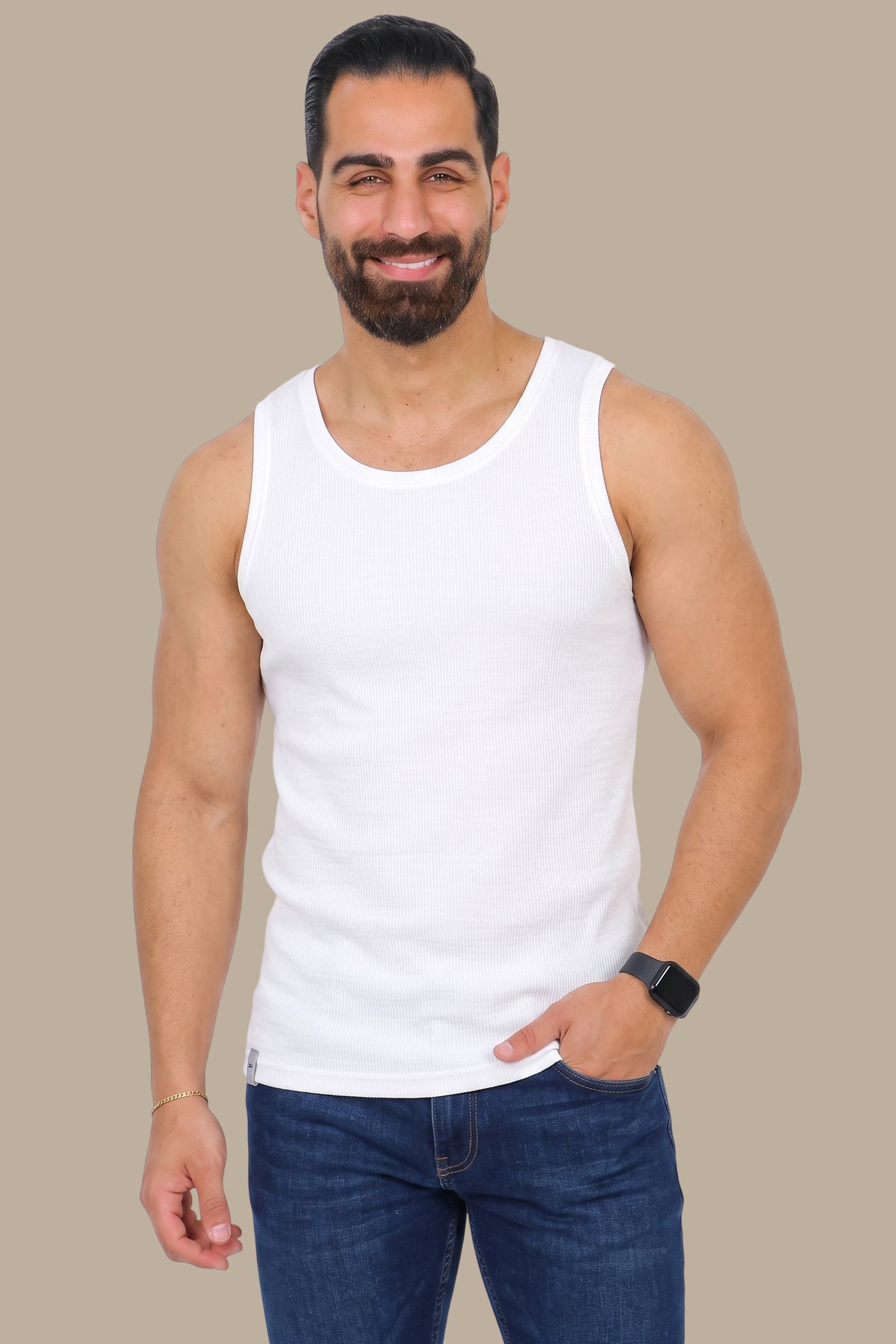 Ribbed Plain I-Shirt