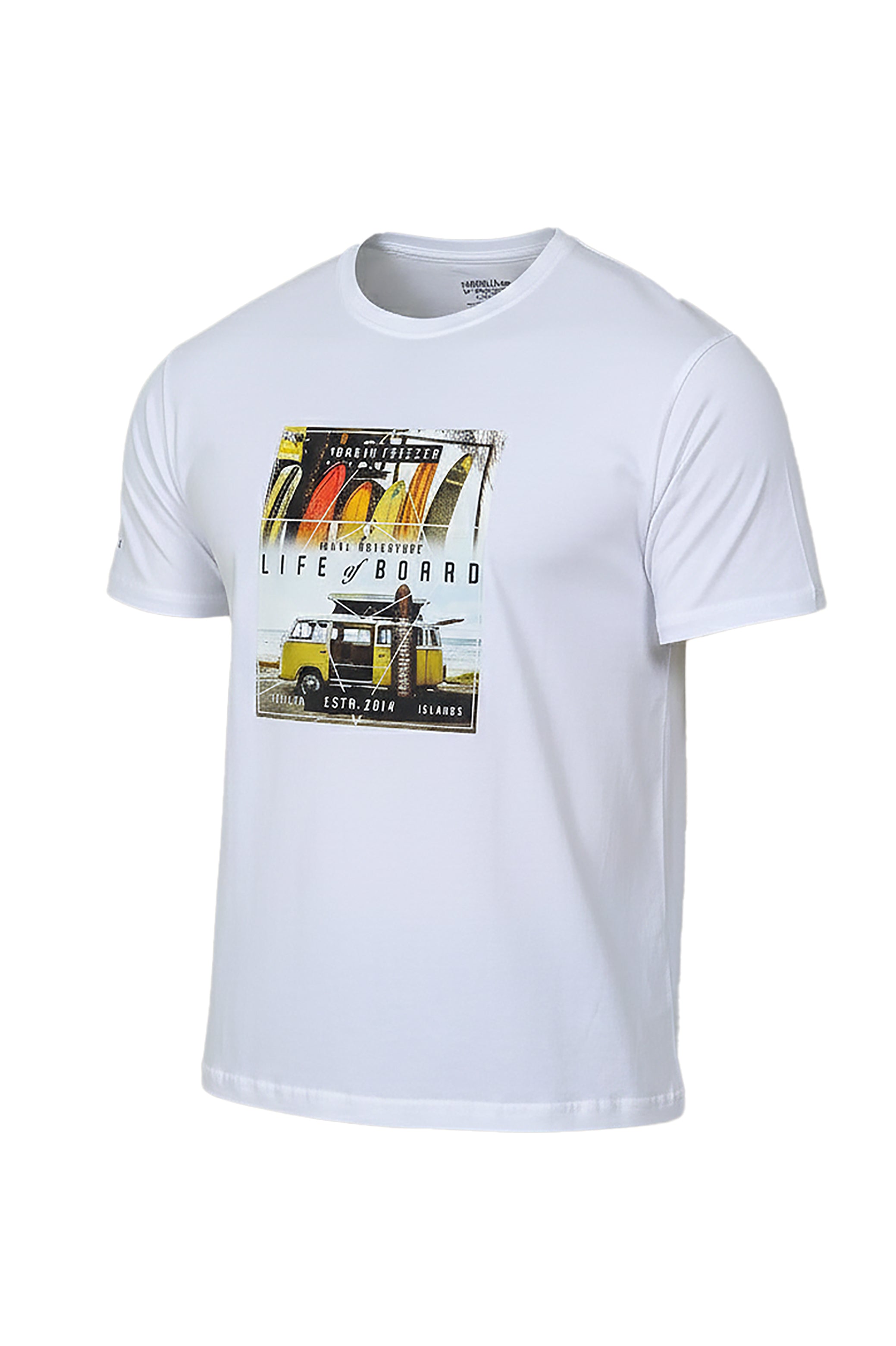 Life on Board: Printed T-Shirt in White