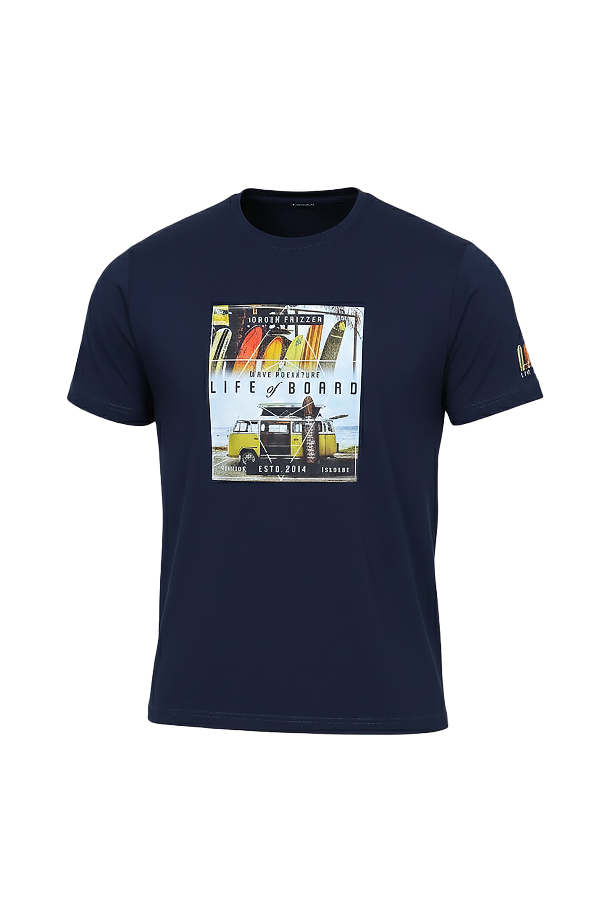 Life on Board Graphic T-Shirt with Surf Van Print