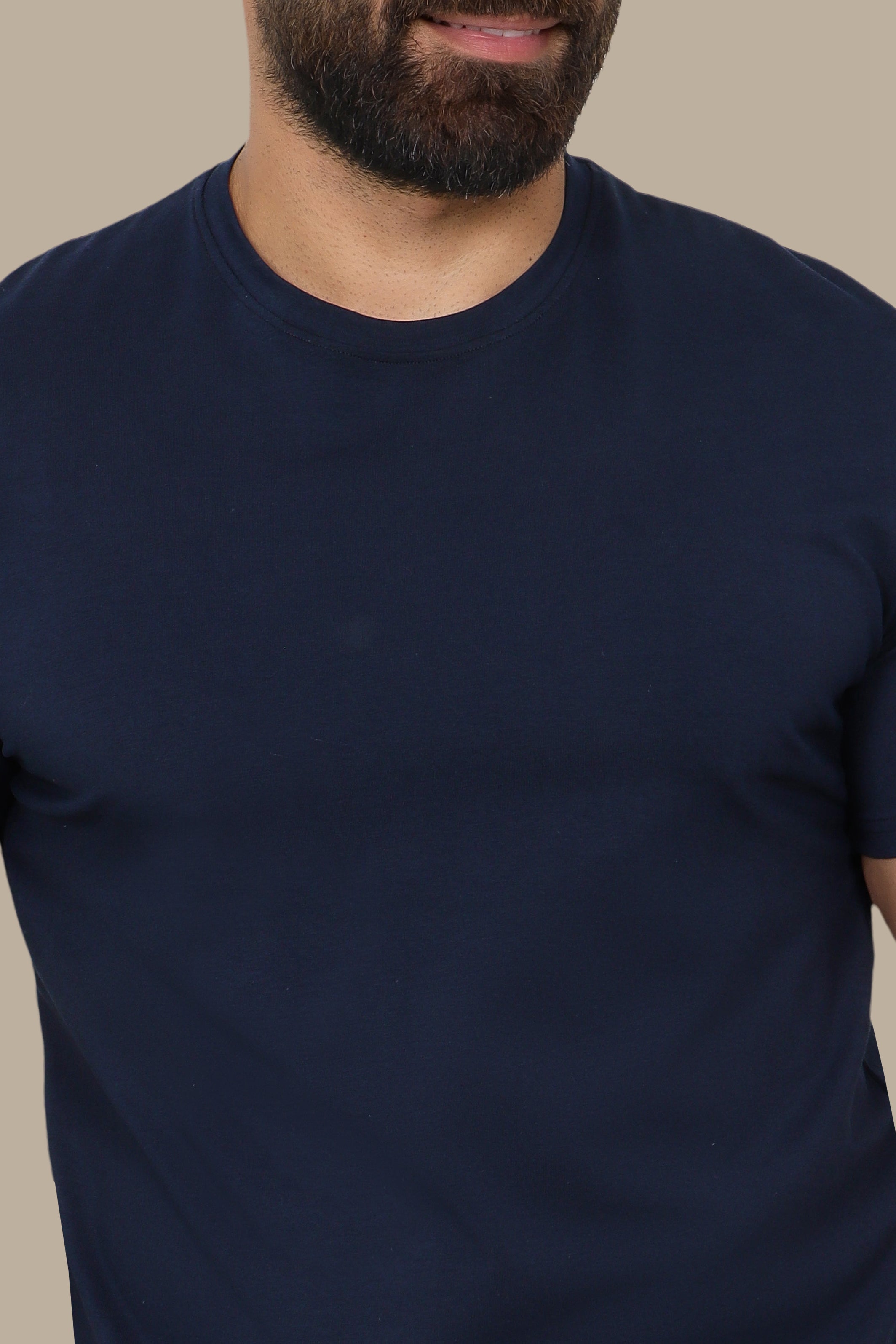 Navy Basic Round Neck T-Shirt