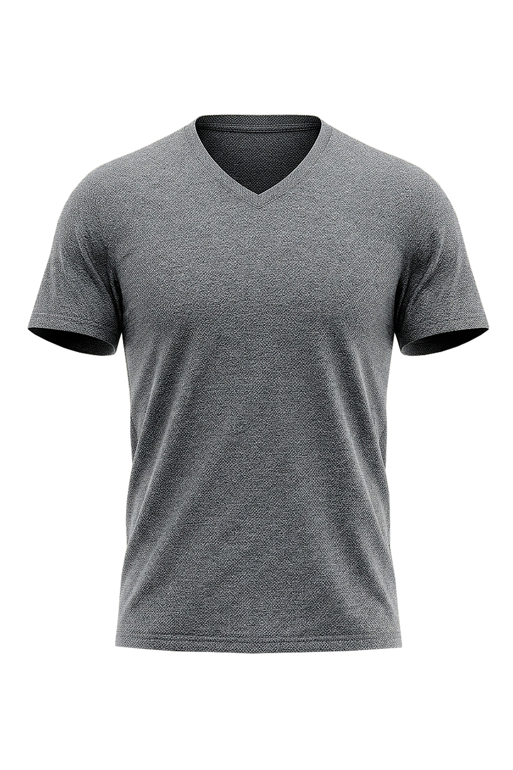 Grey Bubble Pattern V-Neck T-Shirt