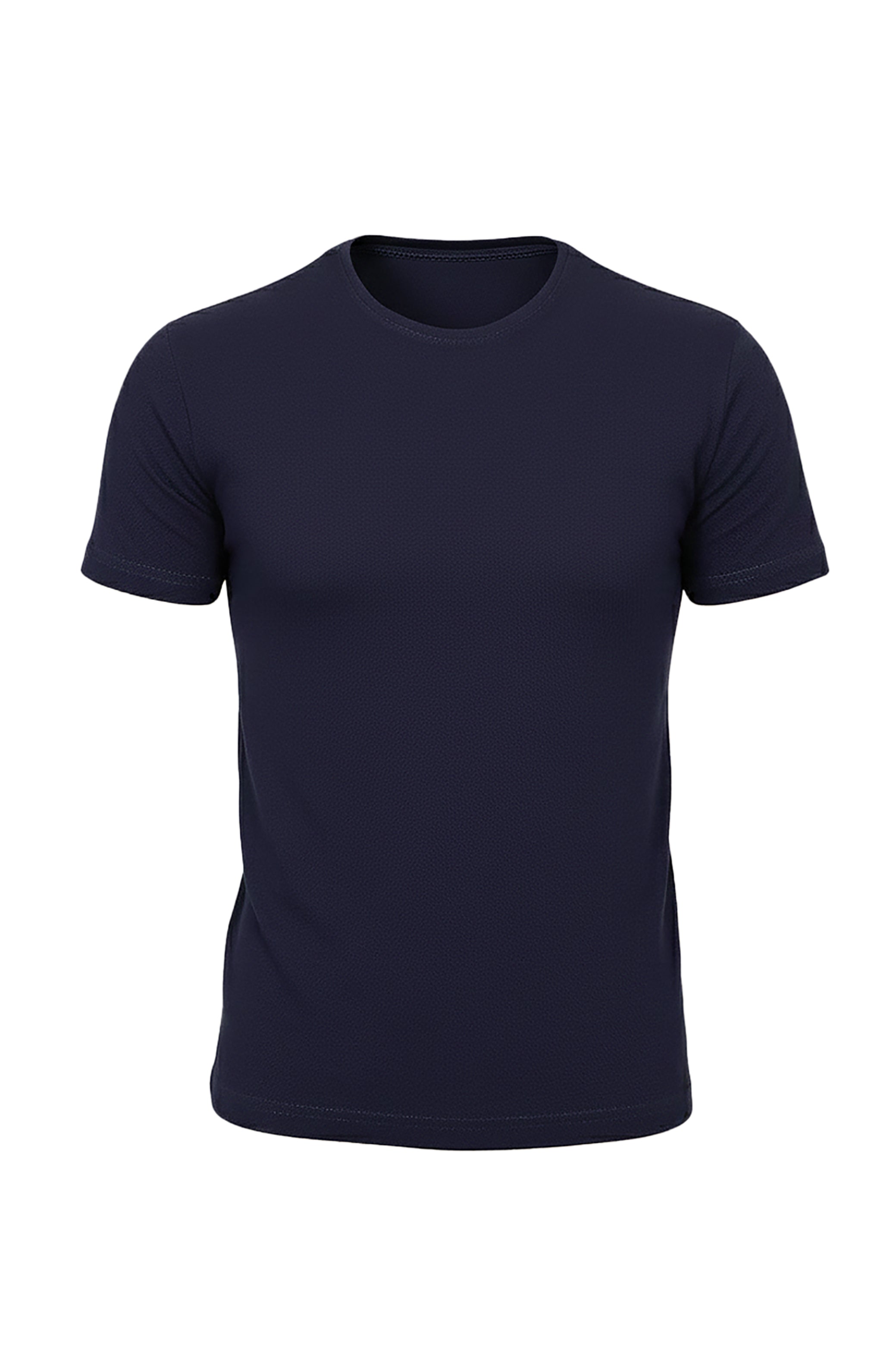 Navy Bubble Pattern Round Neck T-Shirt
