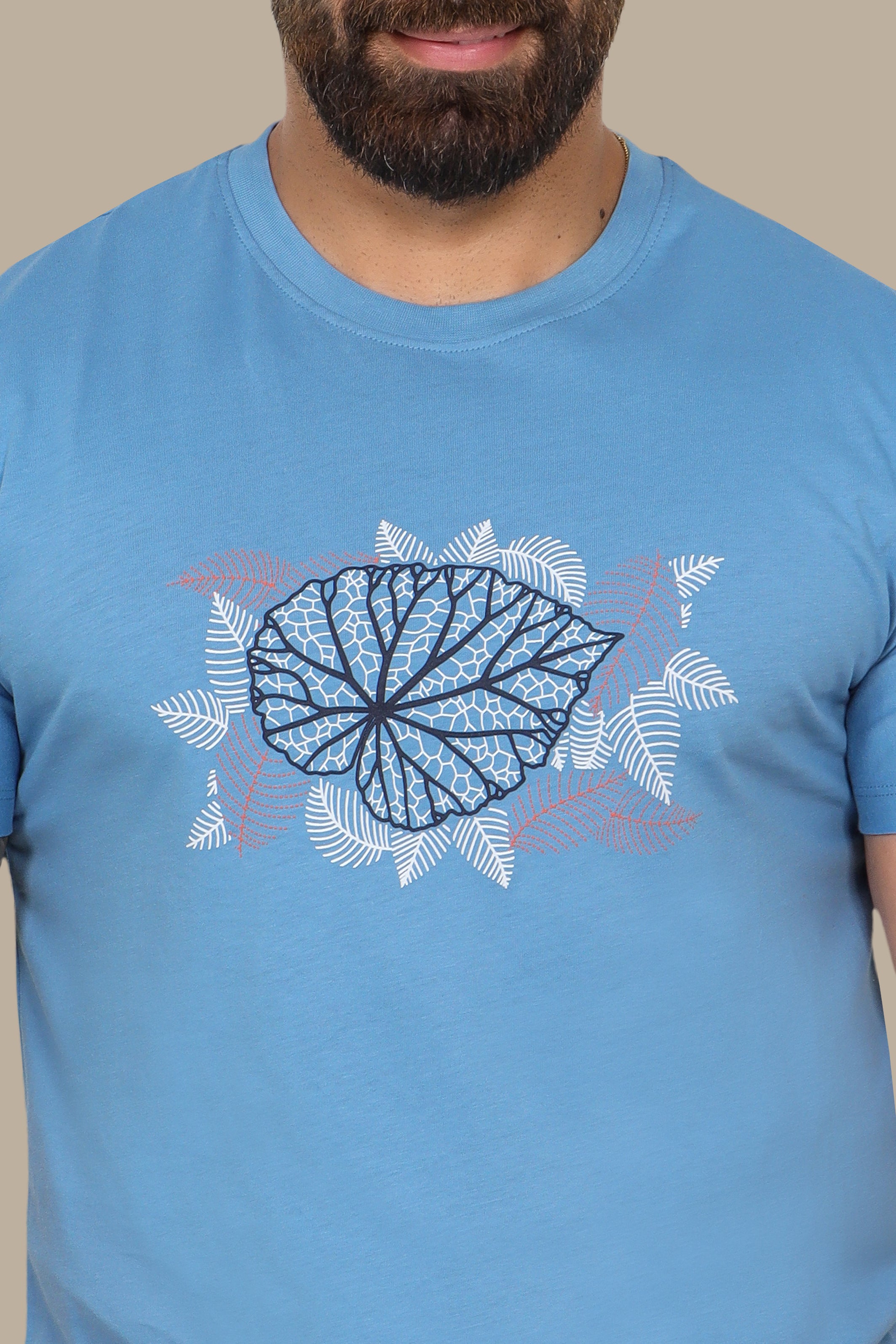 Nature Drift: Leaf Print T-Shirt