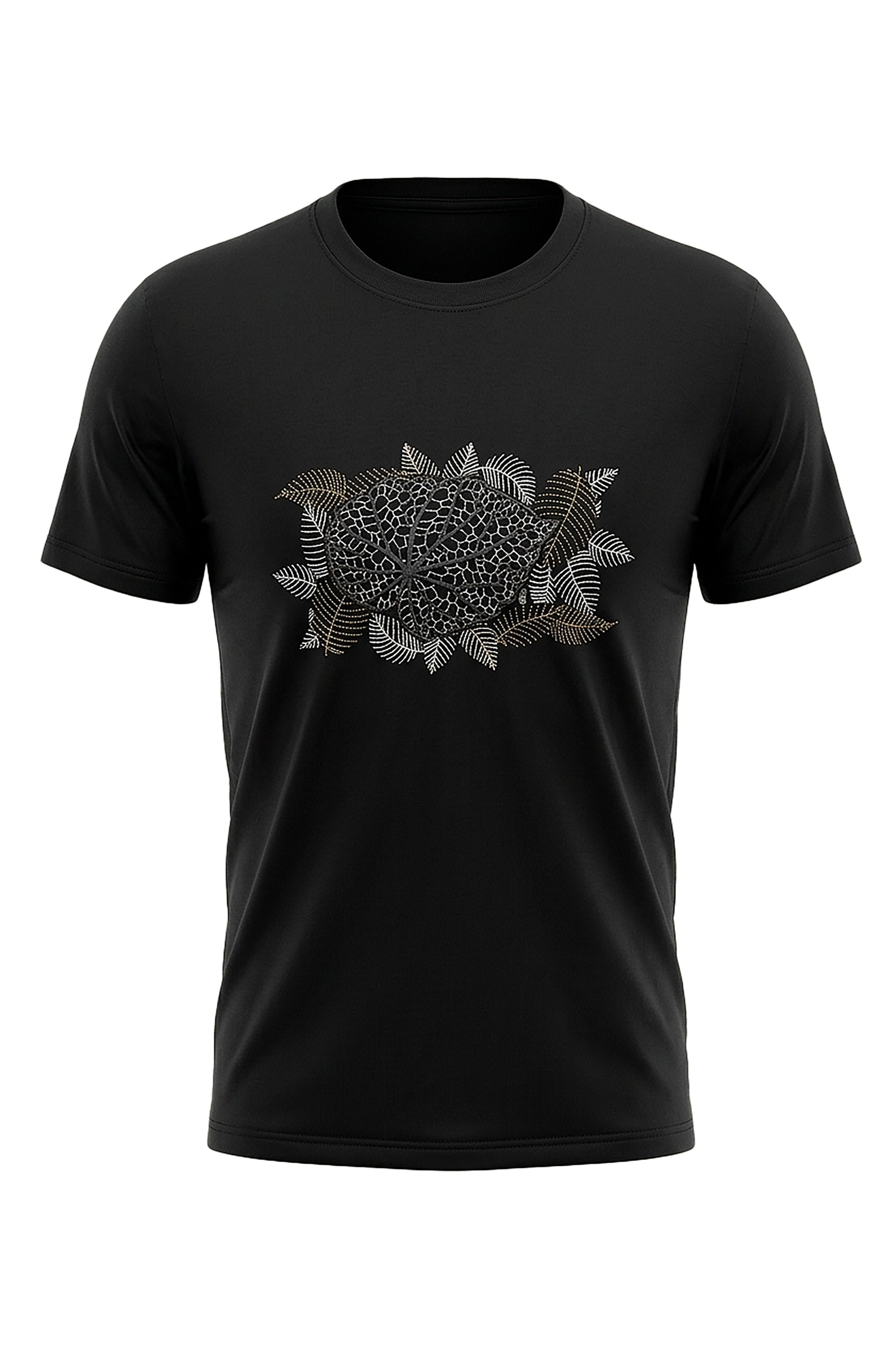 Nature Drift: Leaf Print T-Shirt