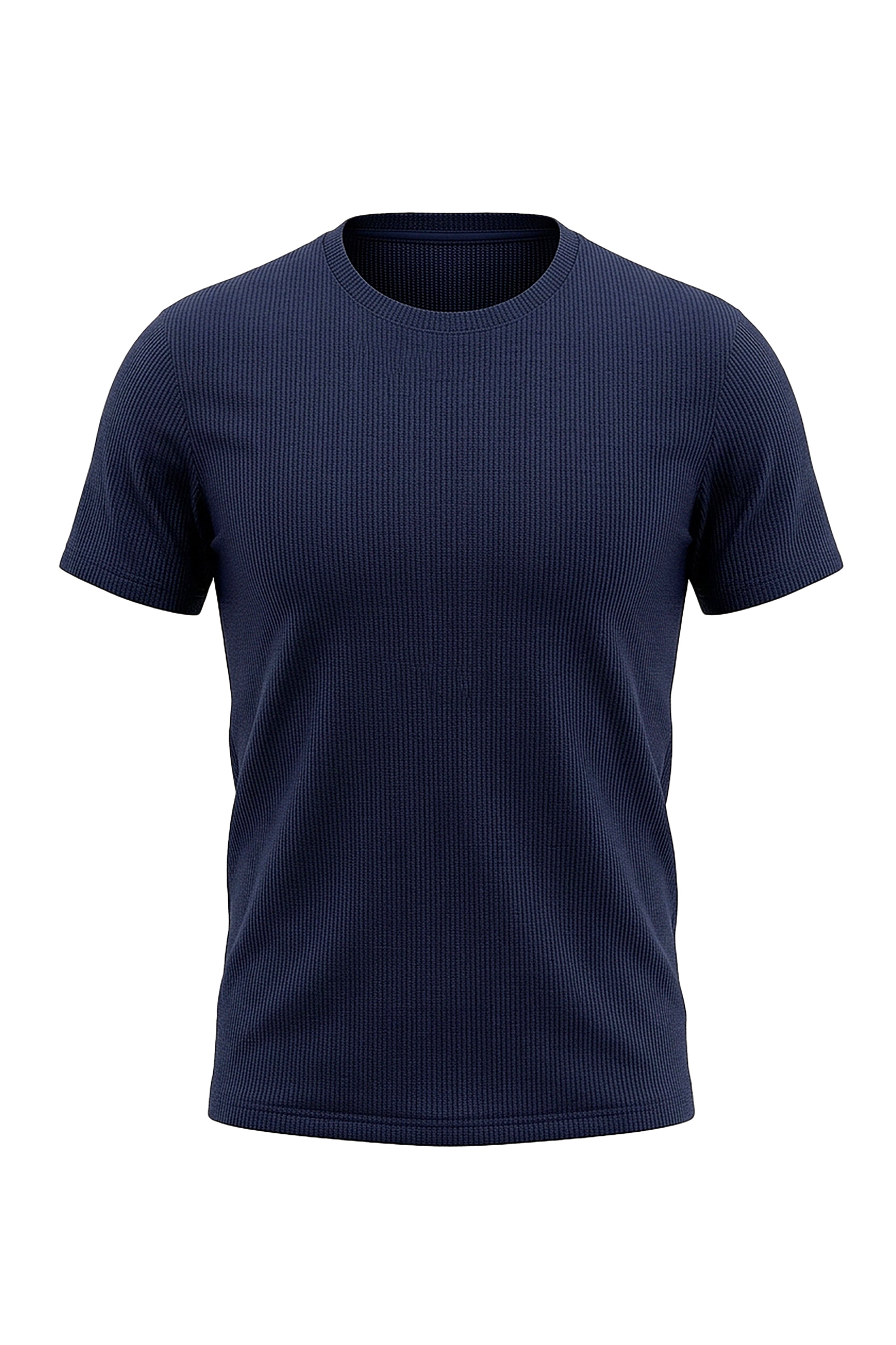 Navy Square Pattern T-Shirt