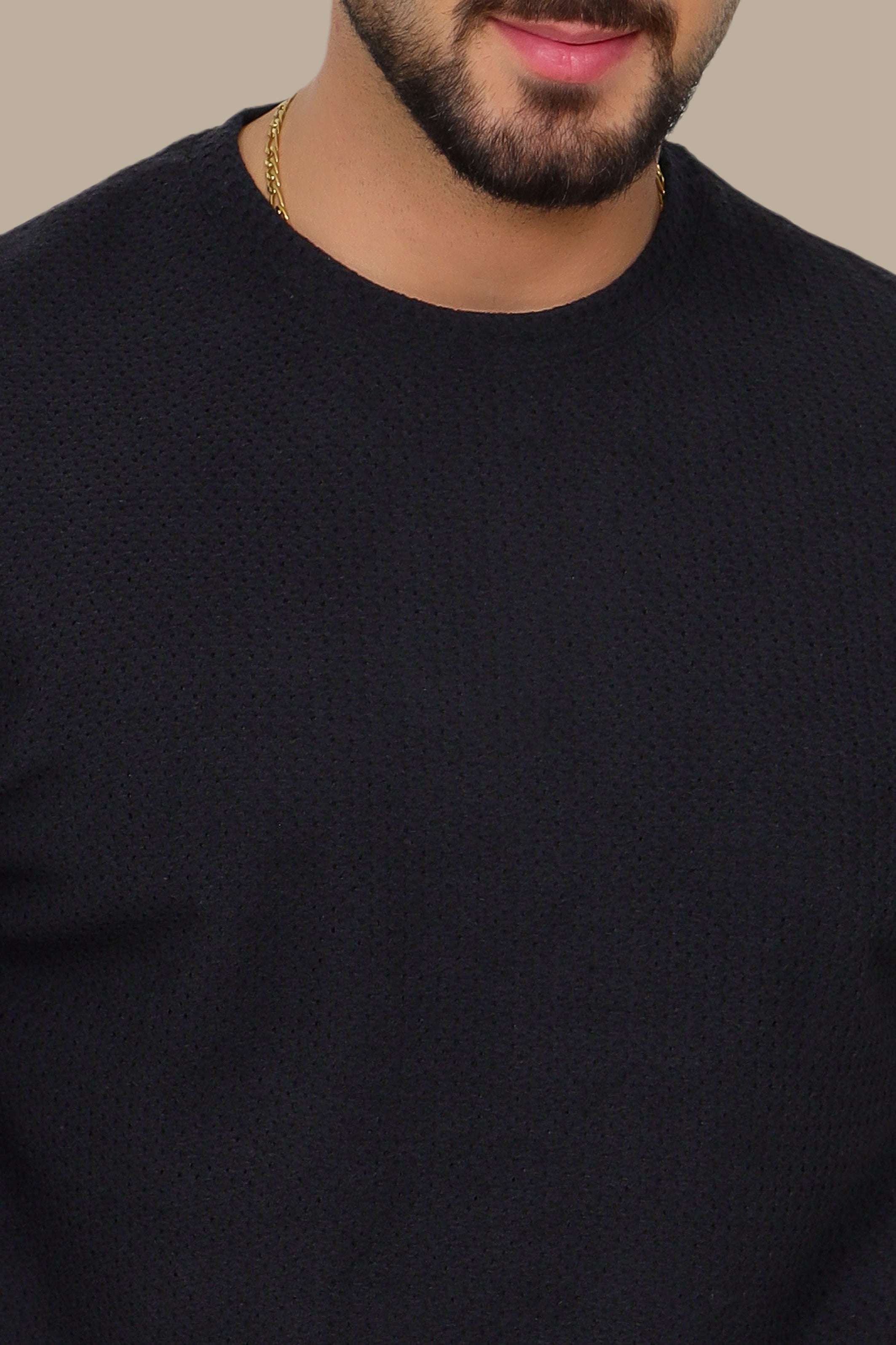 Black Oversized T-Shirt with Breathable Fabric