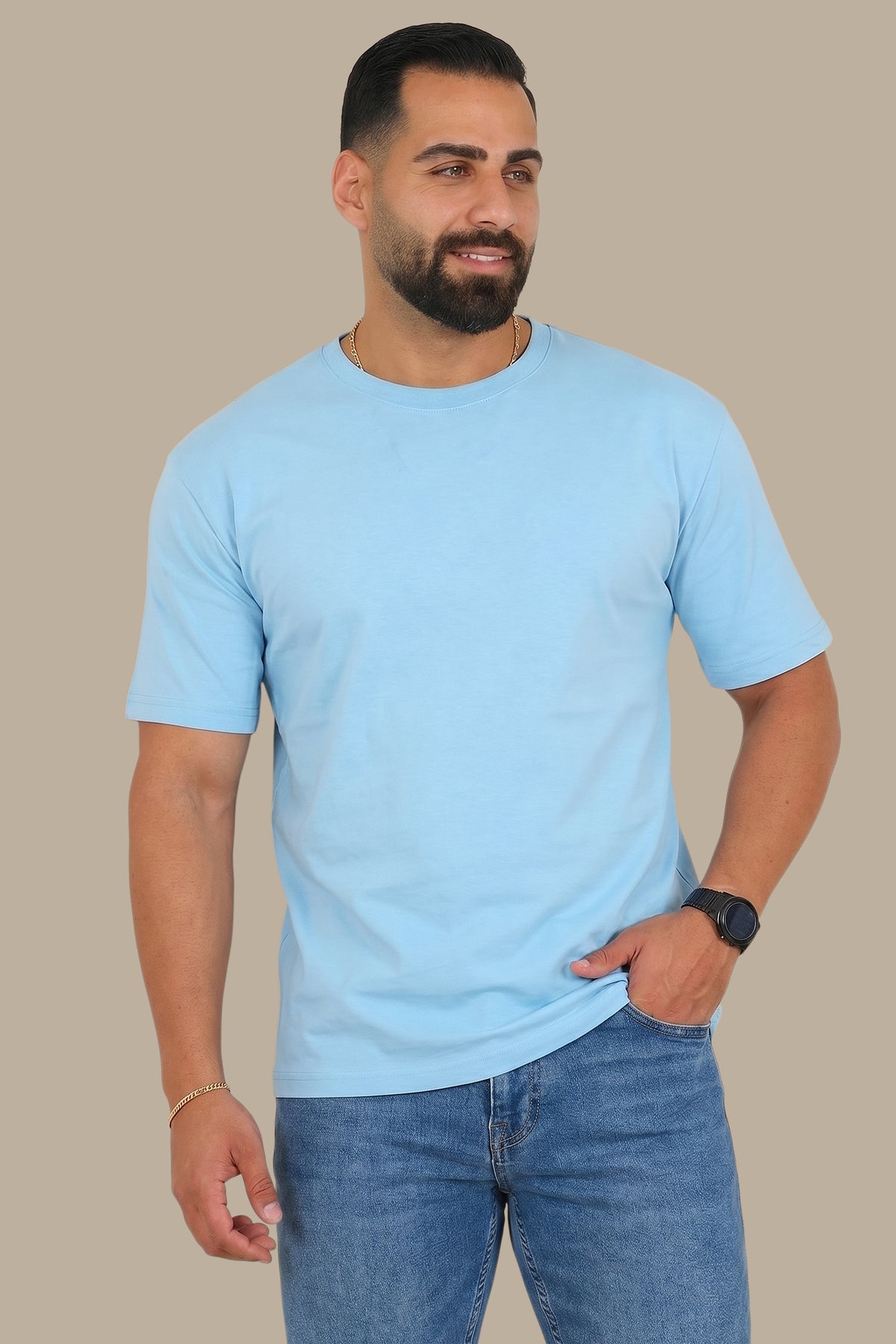 Half Oversized Cotton T-Shirt