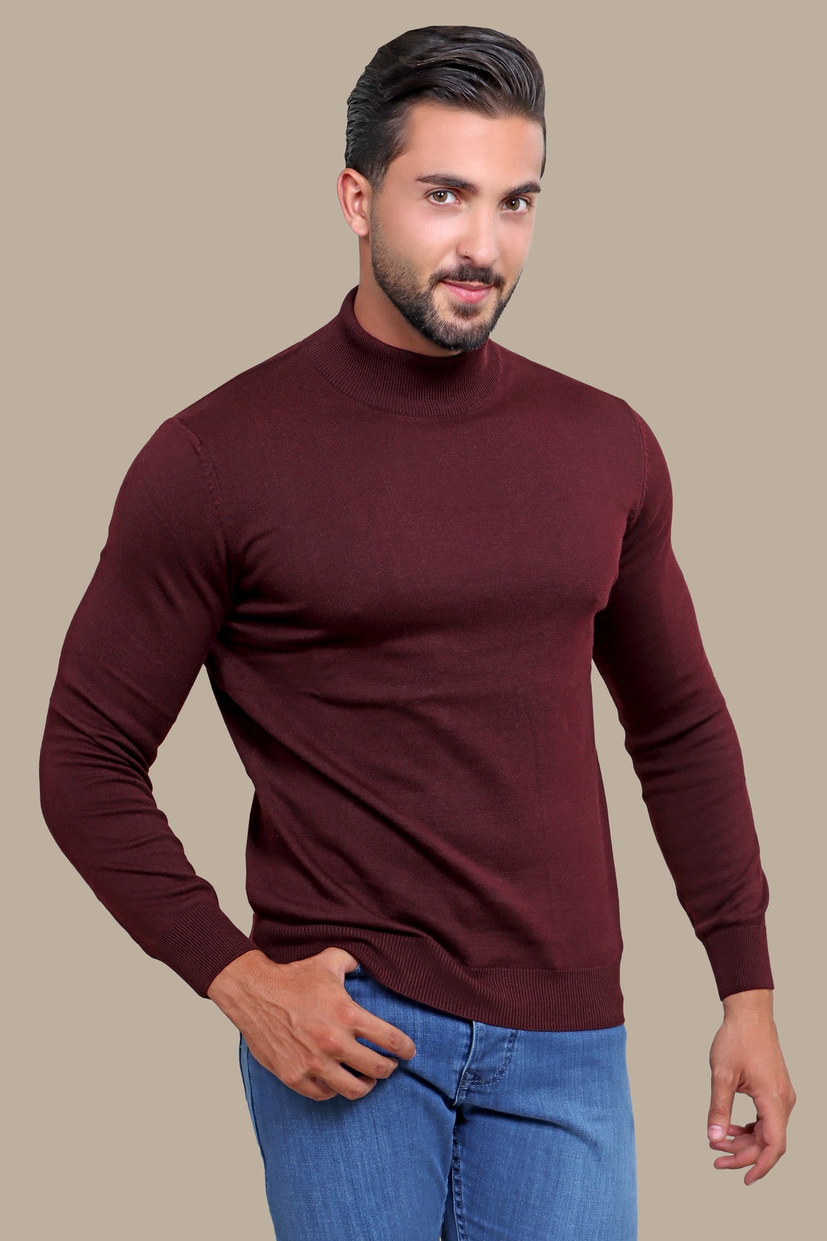 High Neck Basic Sweater