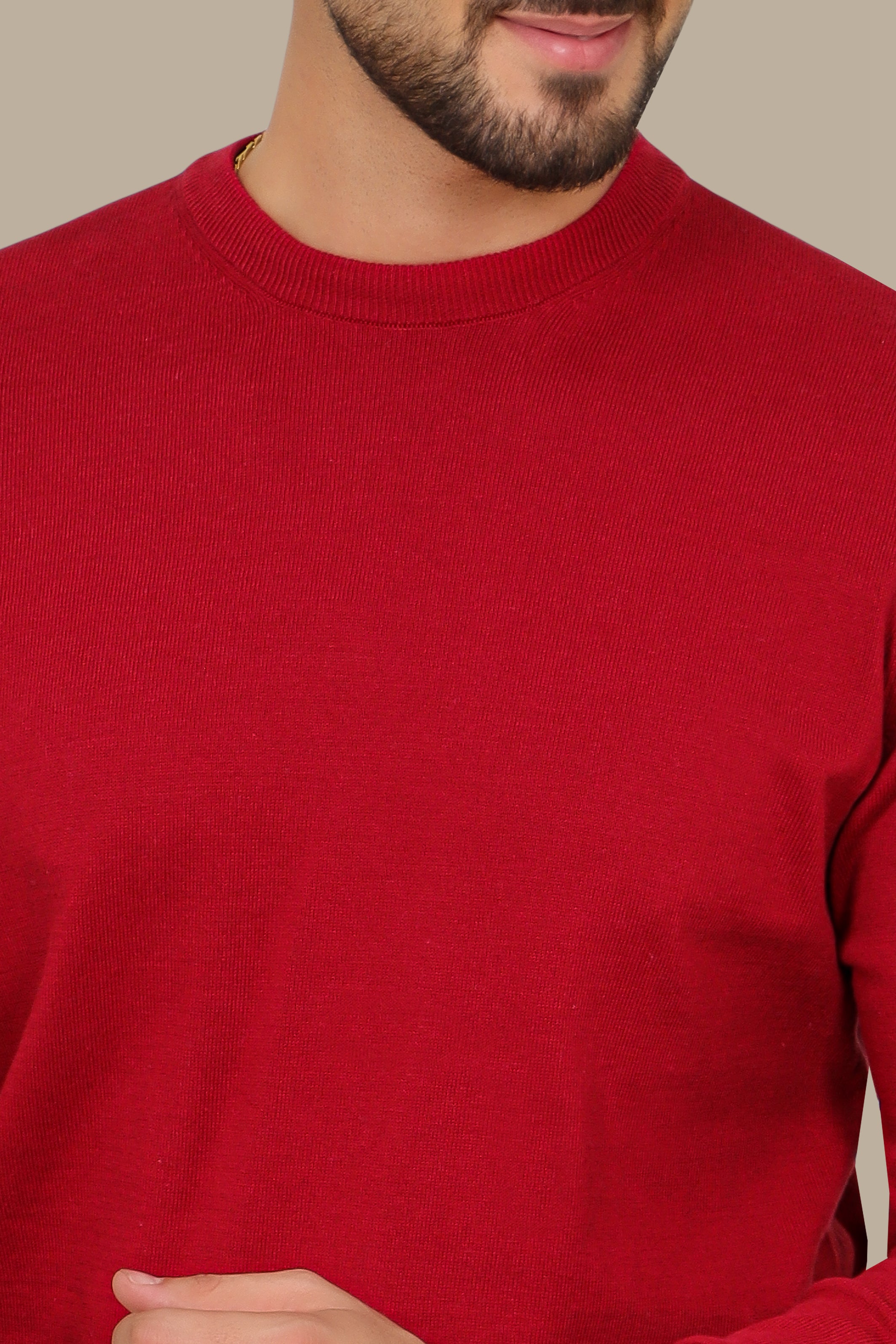 Red Round Neck Sweater