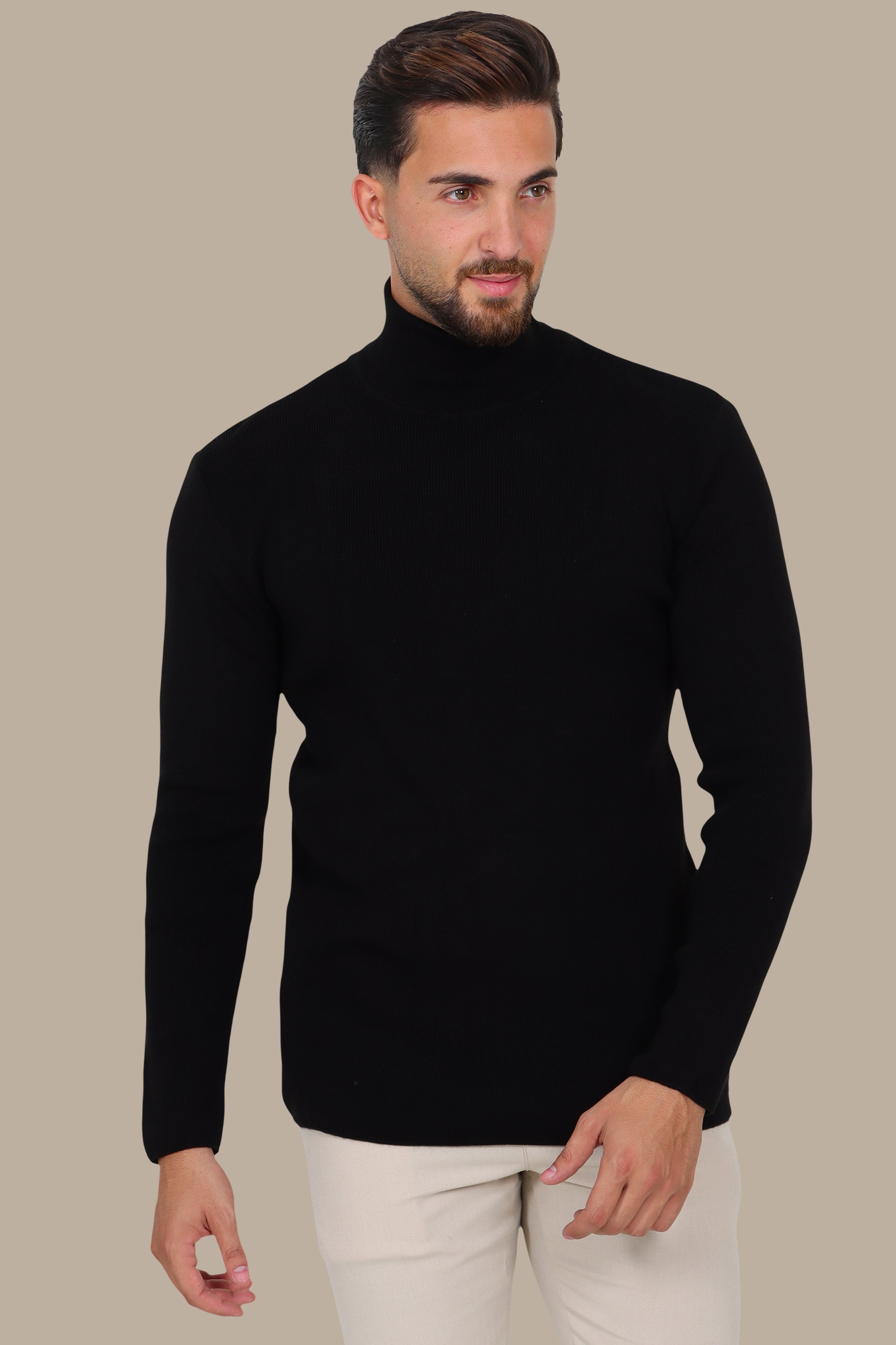 Black Turtleneck Sweater