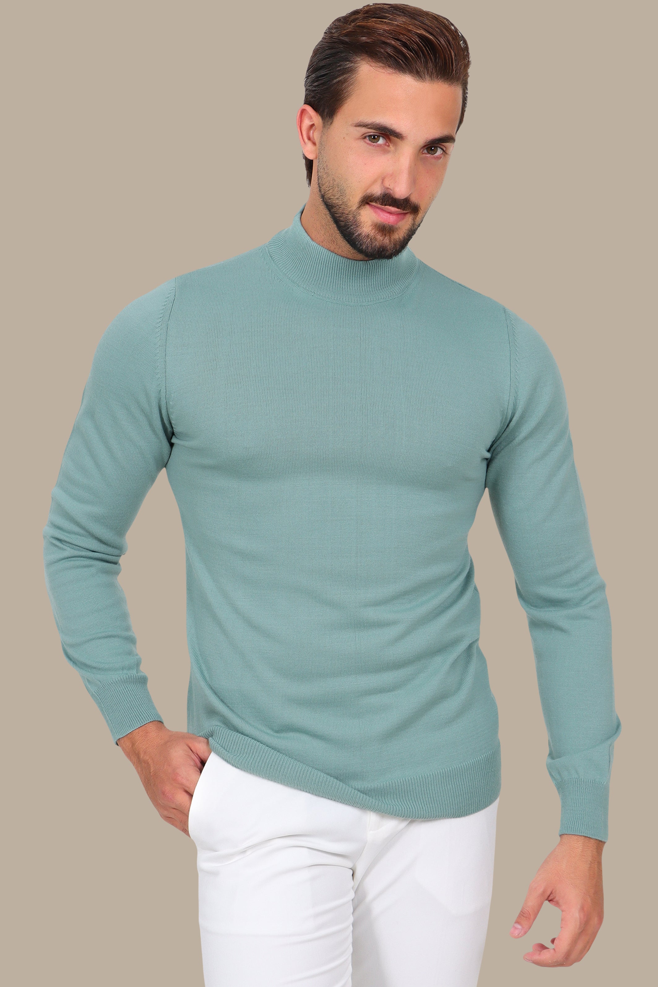 High Neck Sweater Basic Mint