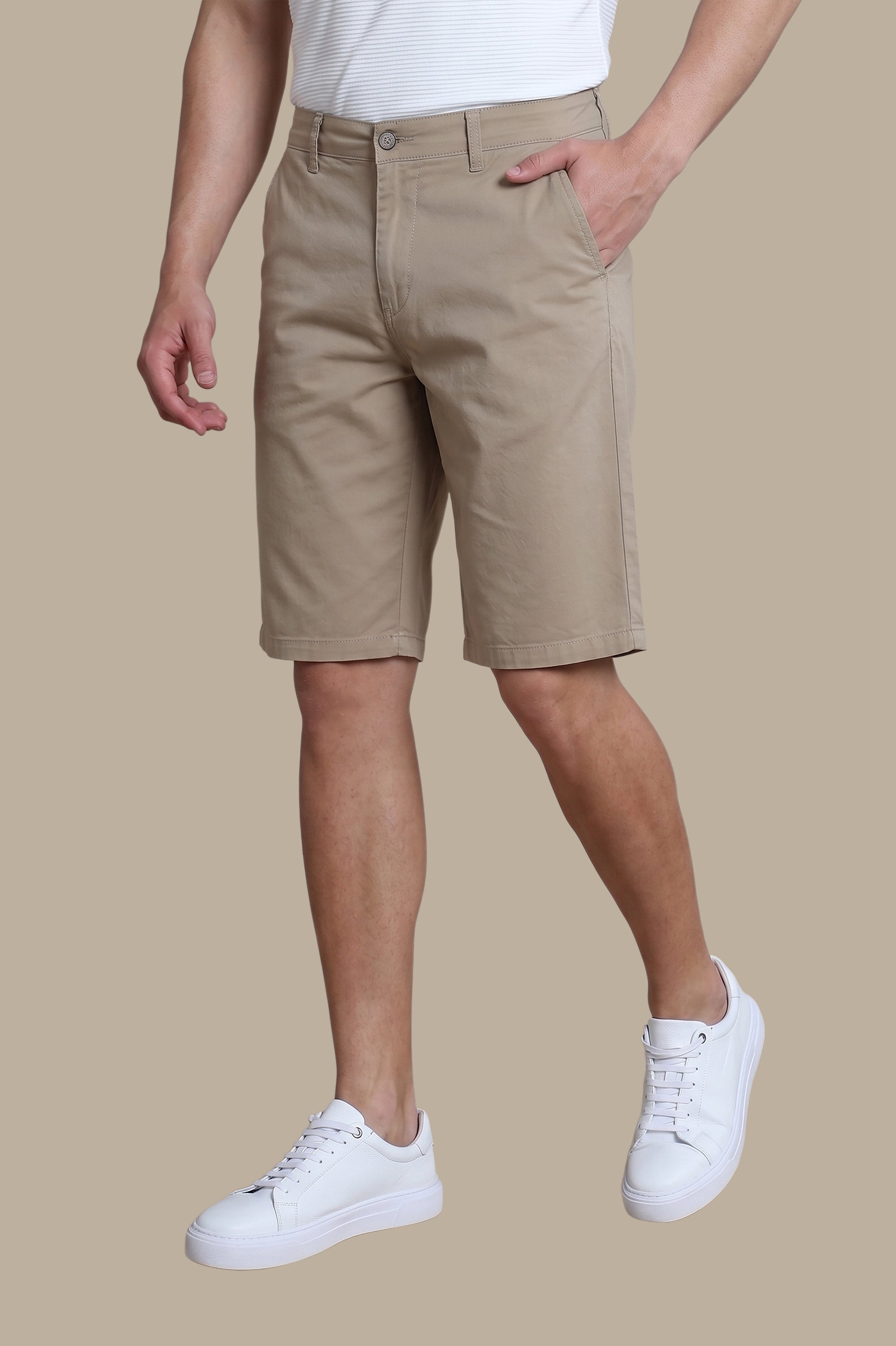 Short Chino Plain Slim | Beige
