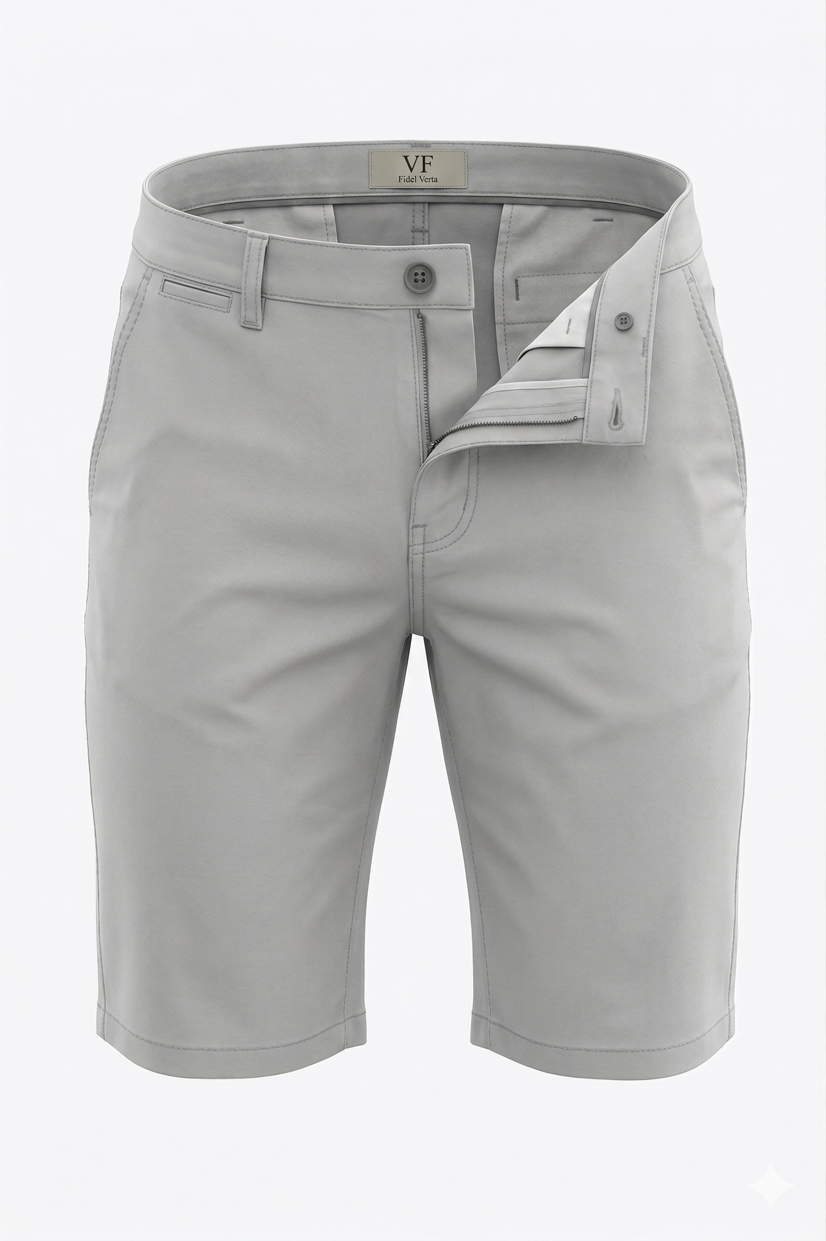 Short Chino Plain Slim Fit | Light Grey