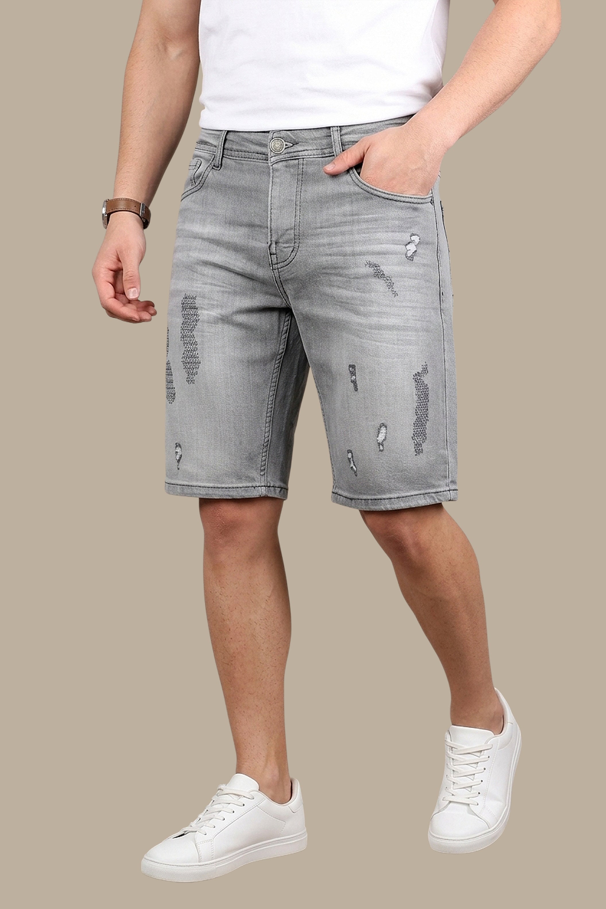 Short Denim Ripped