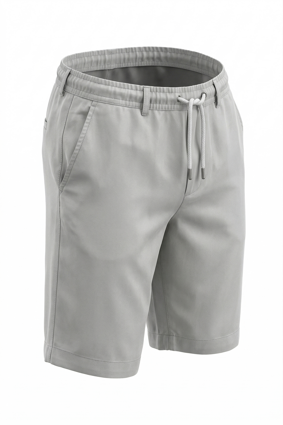 Short Tencel With Elastic Band | Light Beige