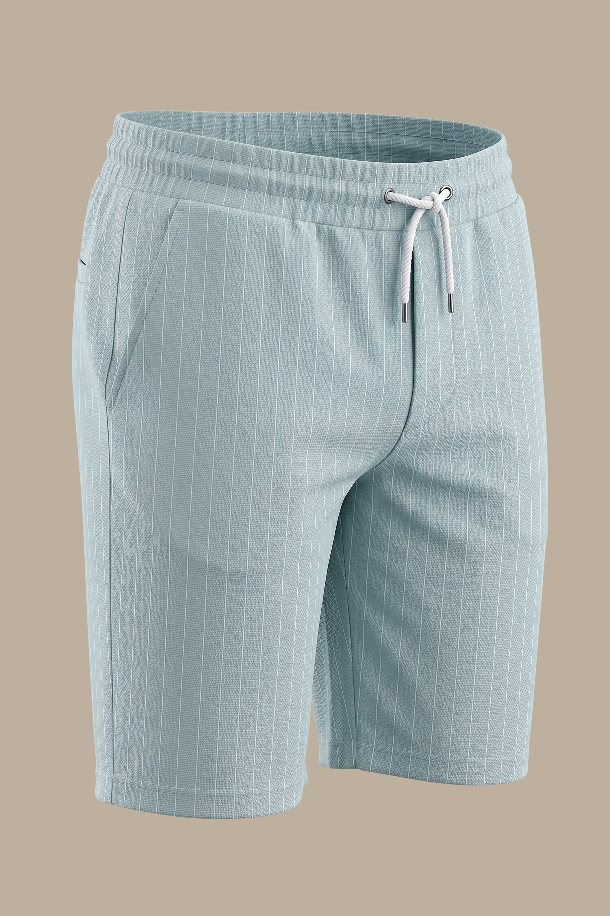 Olive Striped Shorts: Casual Charm