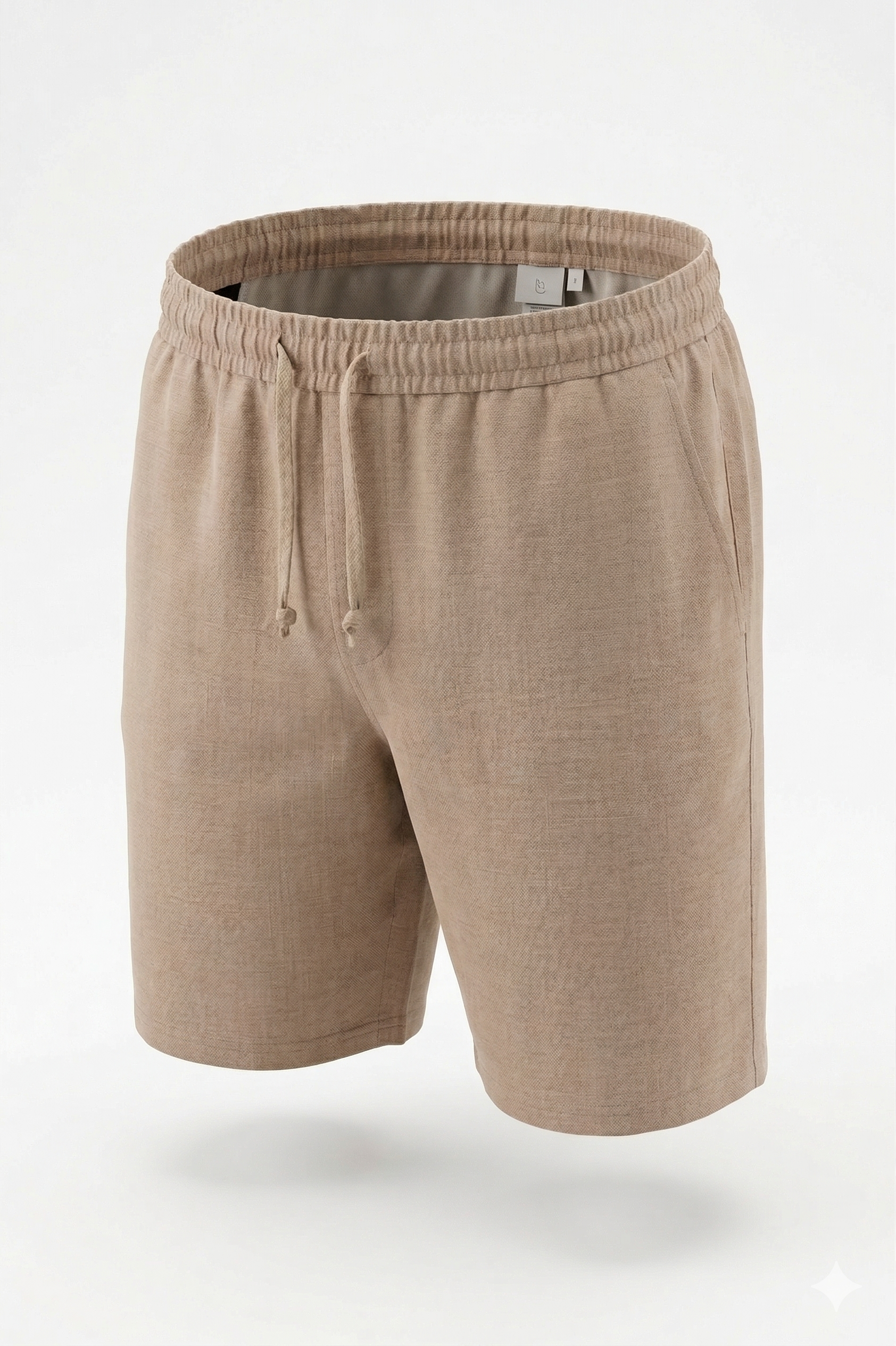 Beige Linen Shorts
