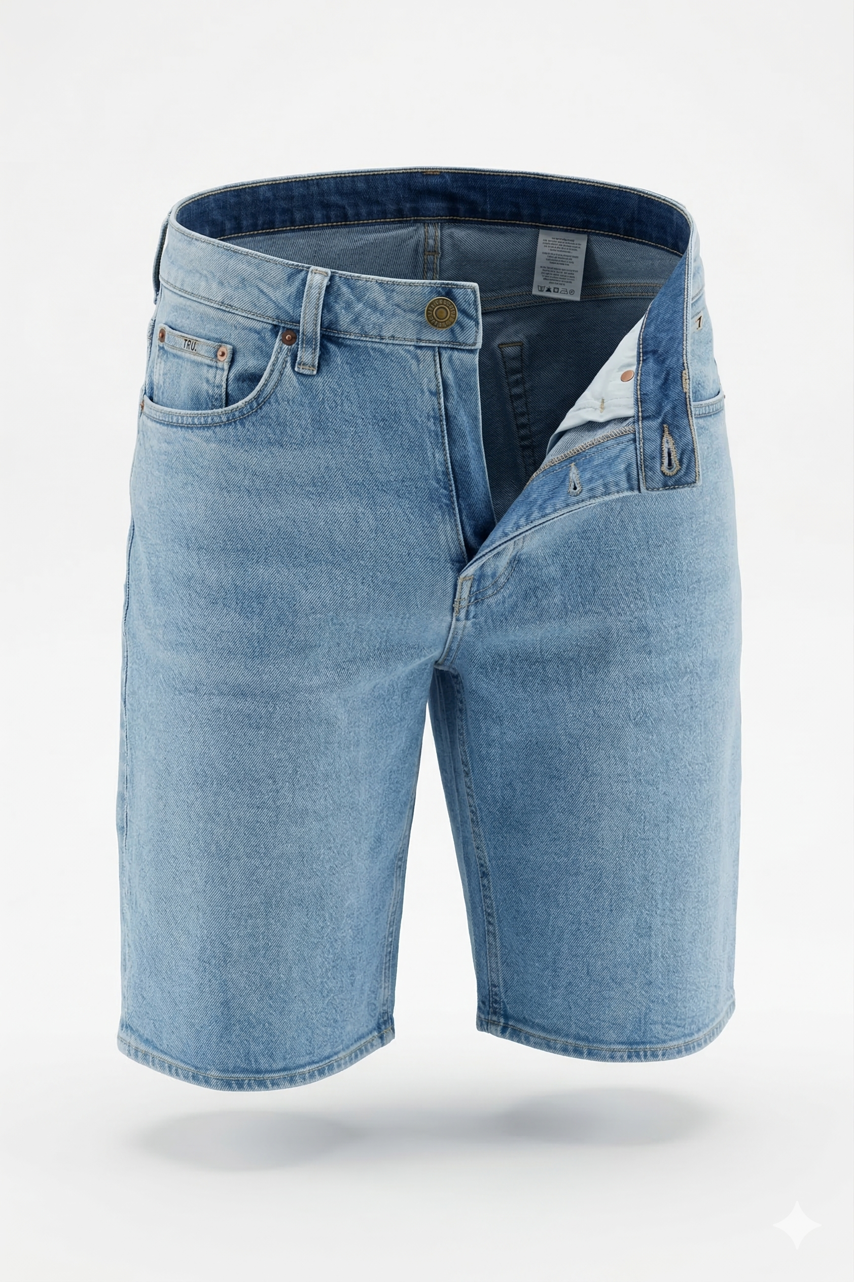 Light Blue Tie-Dye Short Denim