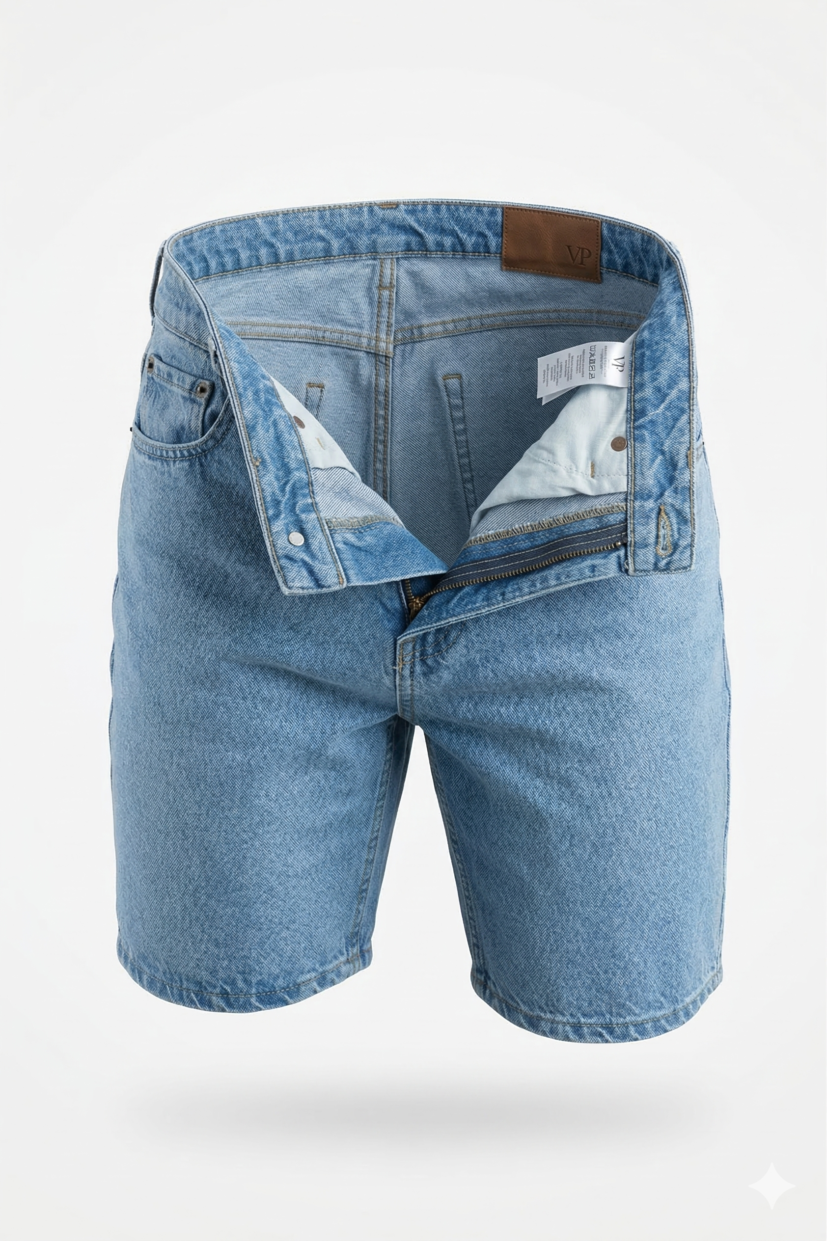 Relaxed Edge: Boyfriend Cut Denim Shorts in Light Blue