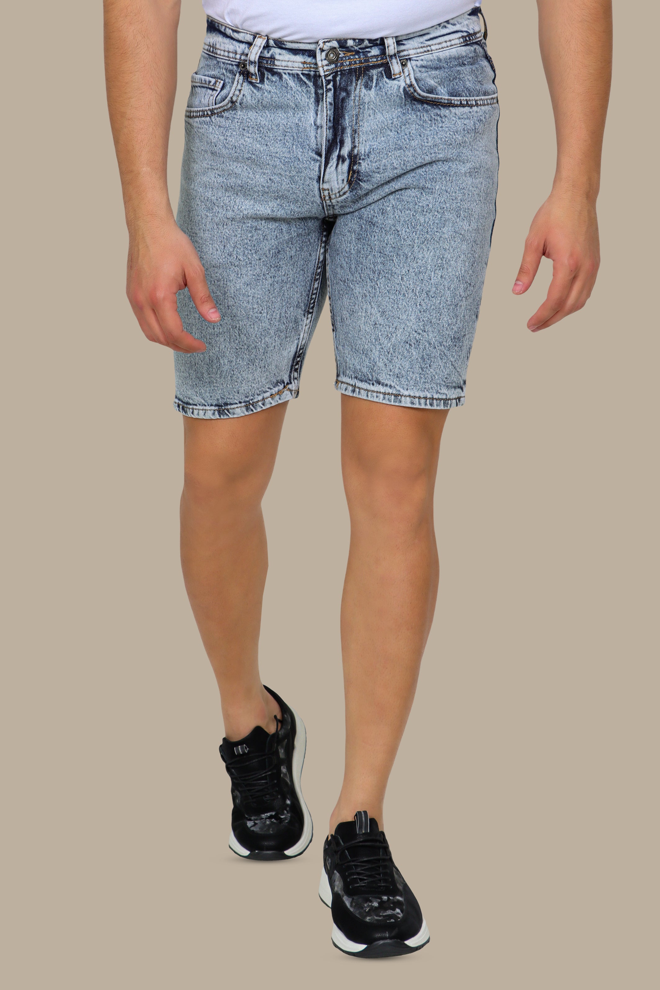 Navy Delavé Snow White Boyfriend Shorts
