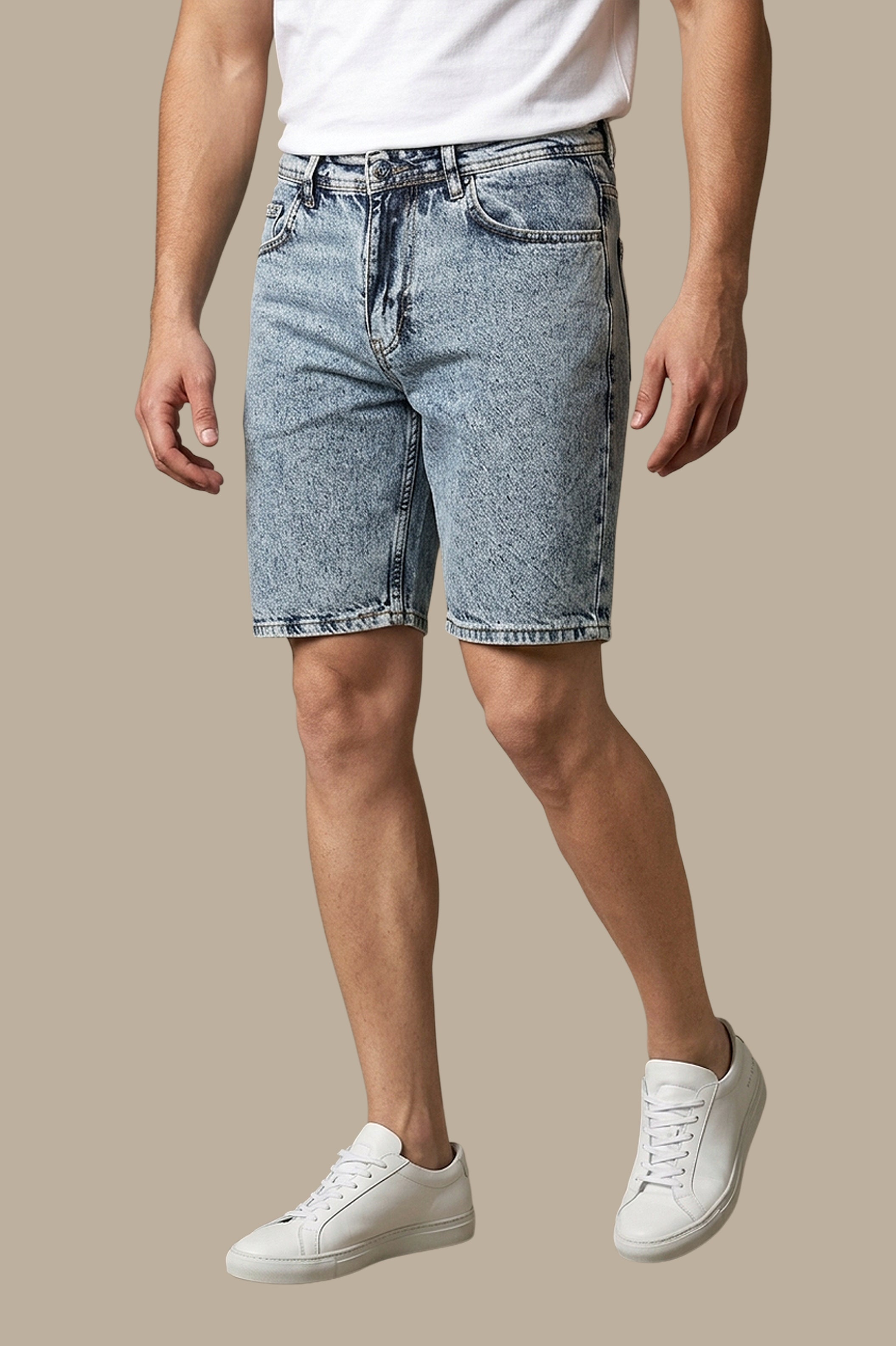 Navy Delavé Snow White Boyfriend Shorts
