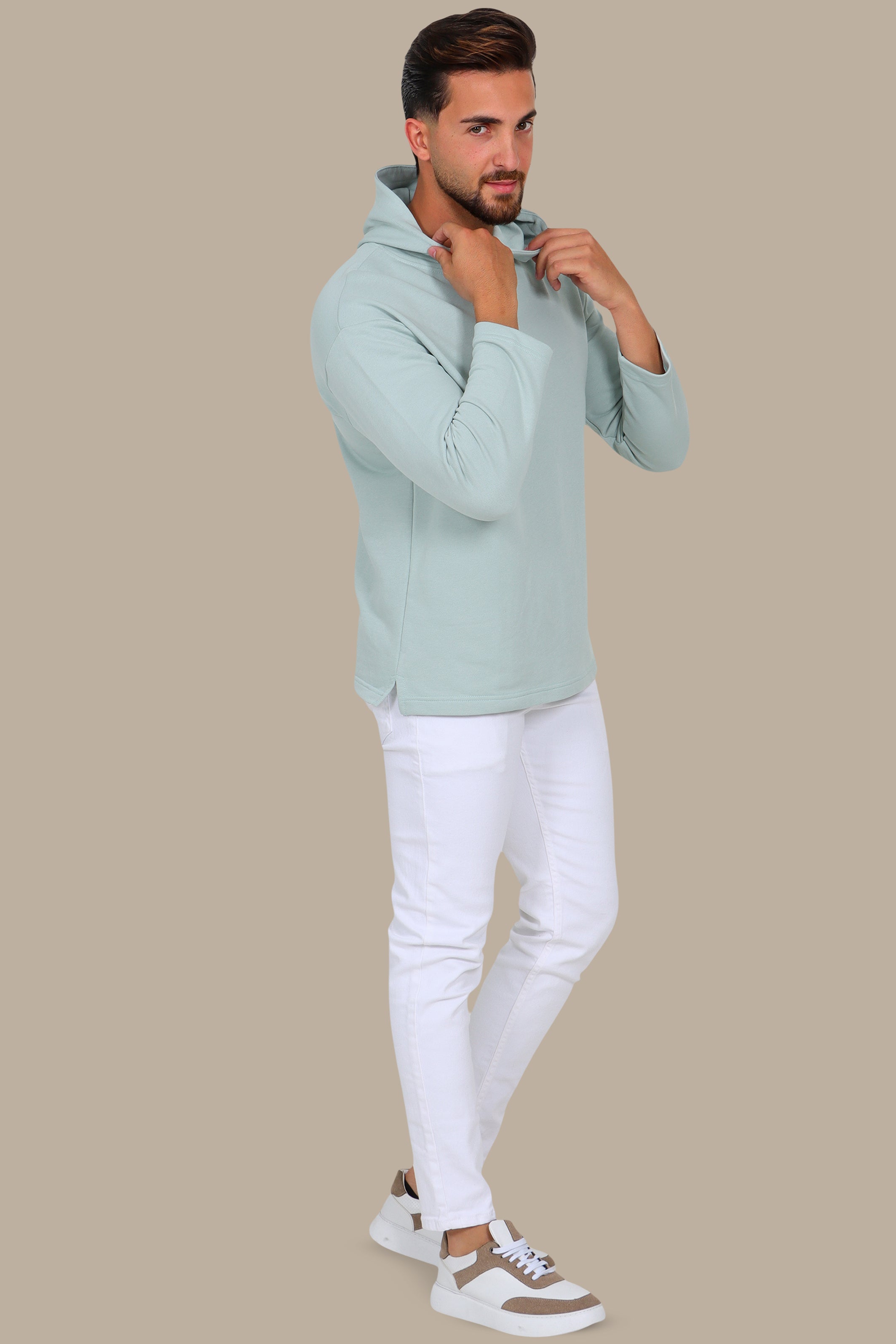Sweatshirt Hoody Plain Basic | Aqua