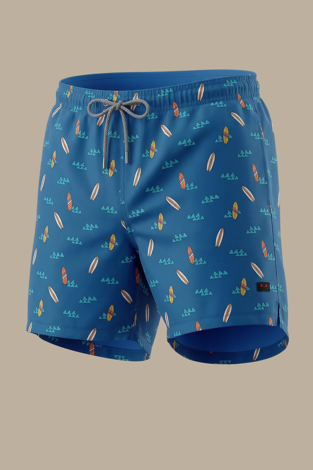 Blue Surf-Print Swimwear