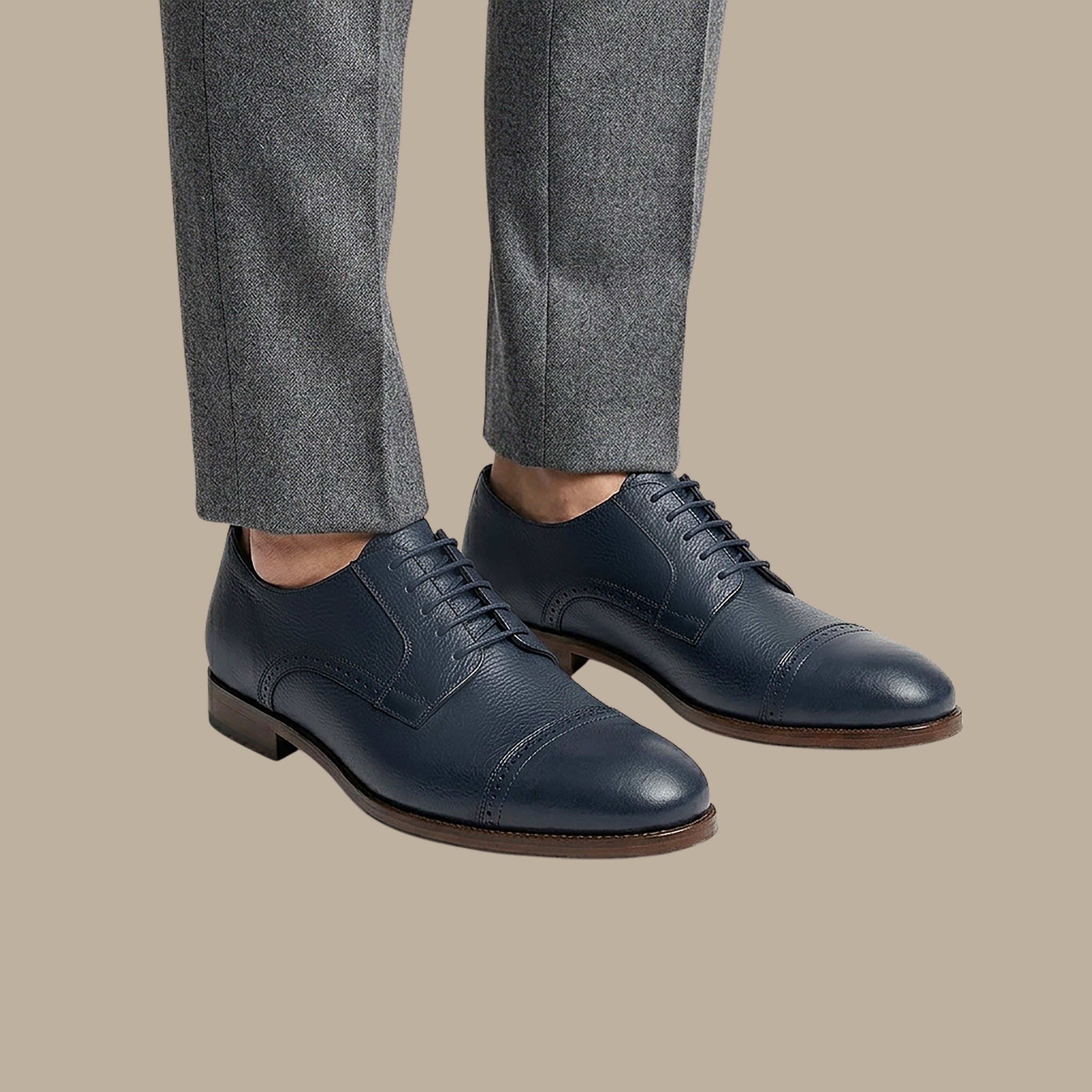 Navy Classic Oxford Shoes