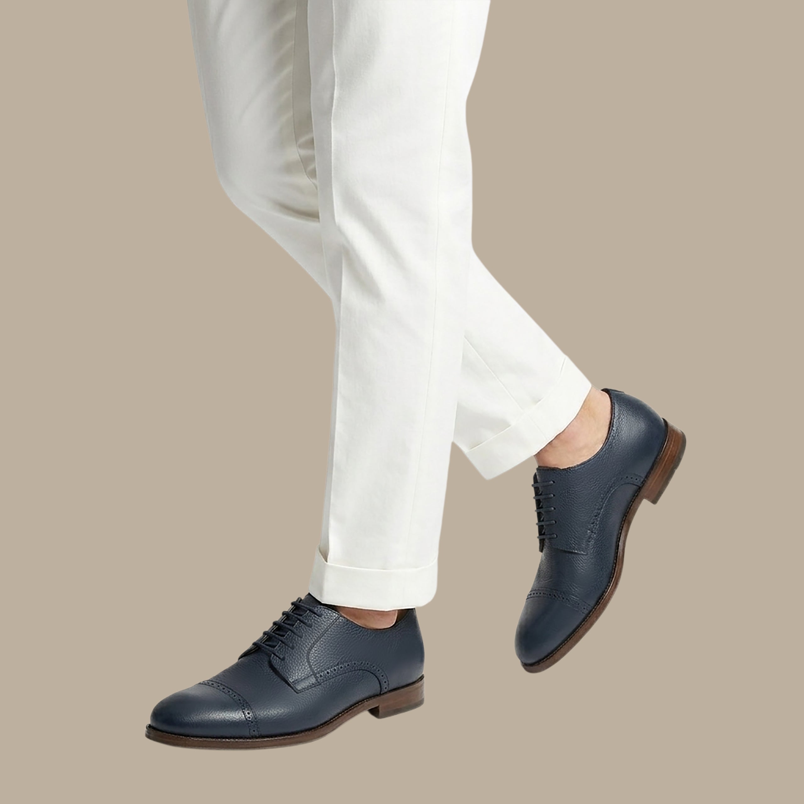 Navy Classic Oxford Shoes