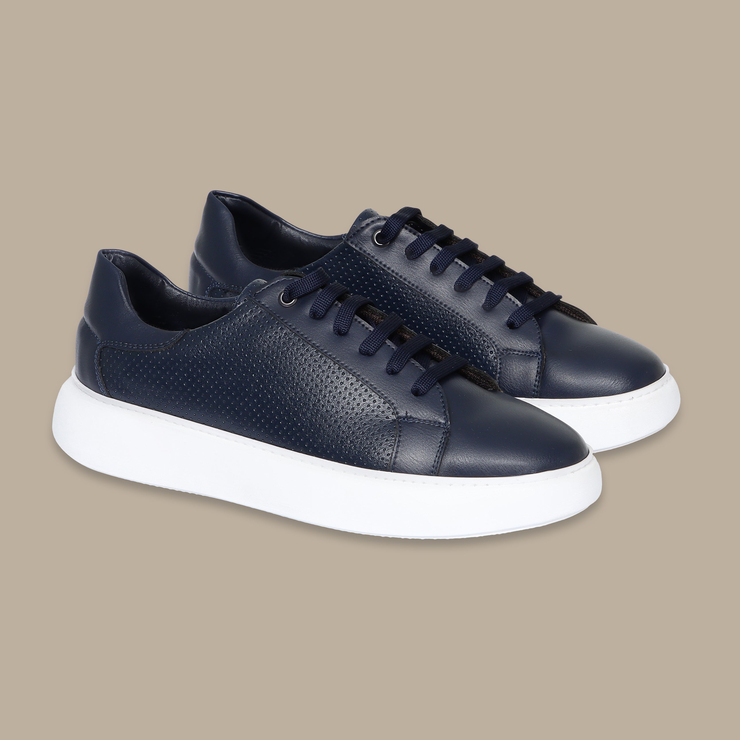 Navy Trainers with Sleek Finish