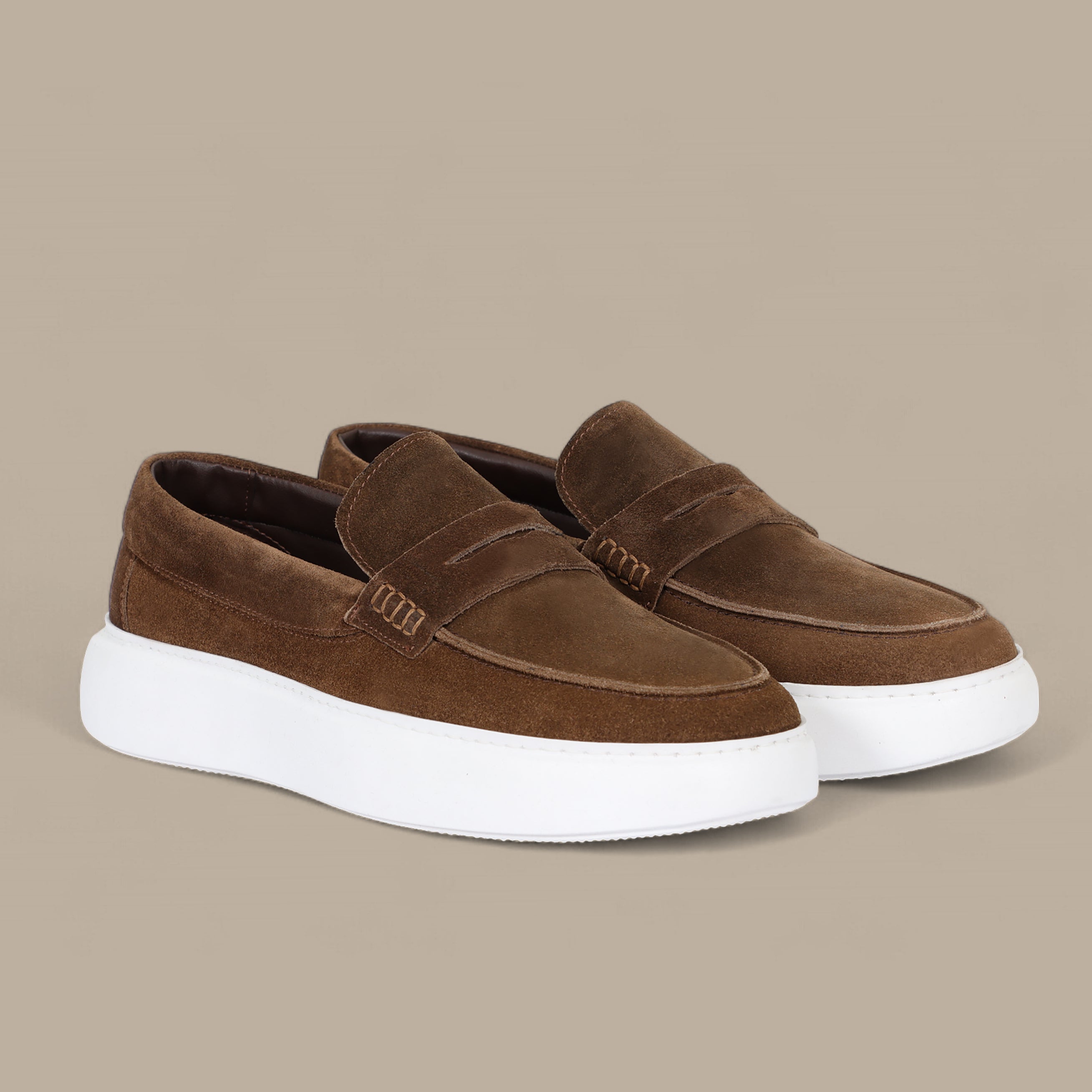 Loafer Slip-On Suede Brown