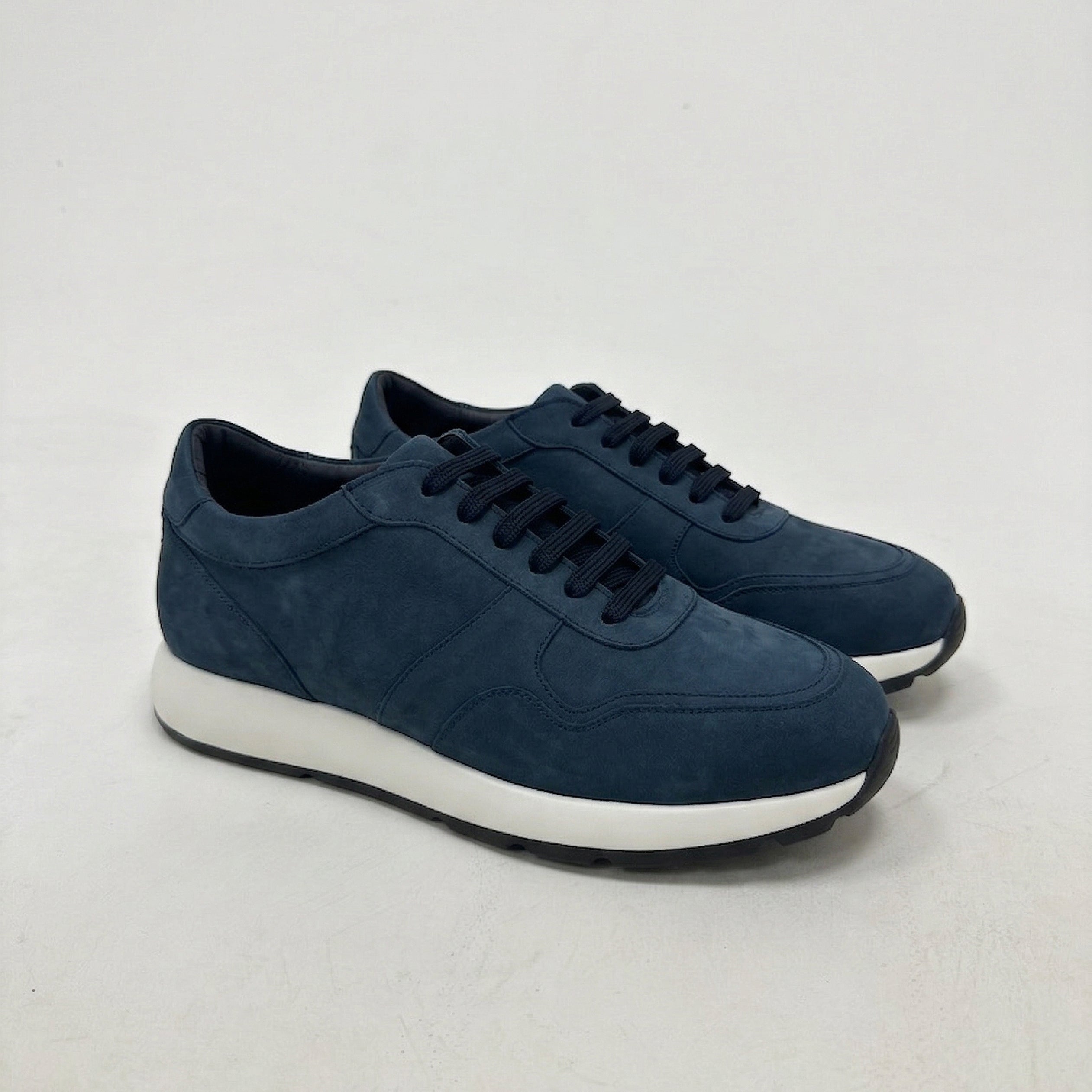 Navy Nubuck Low-Cut Trainer