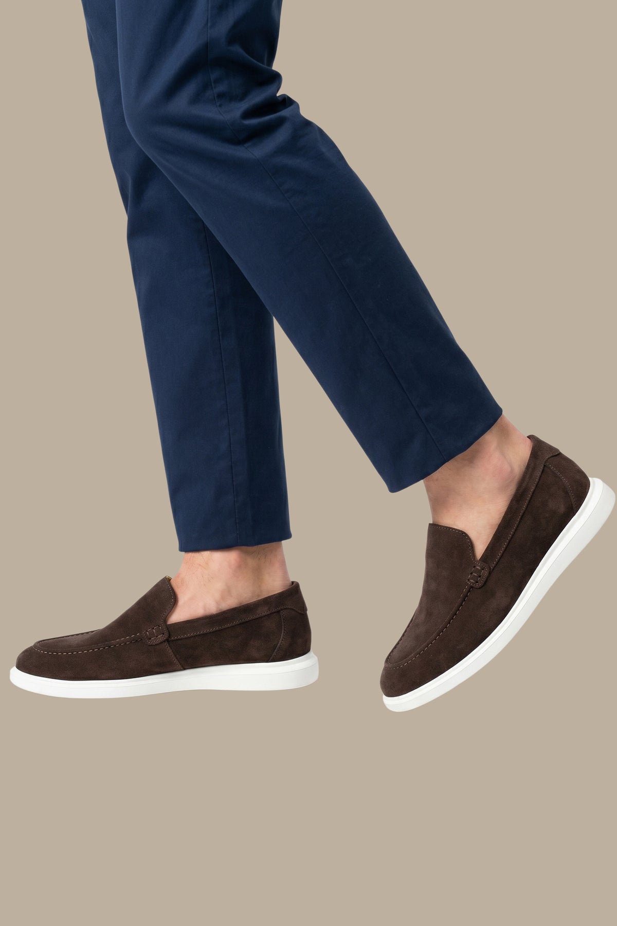 Brown Suede Loafer Shoes