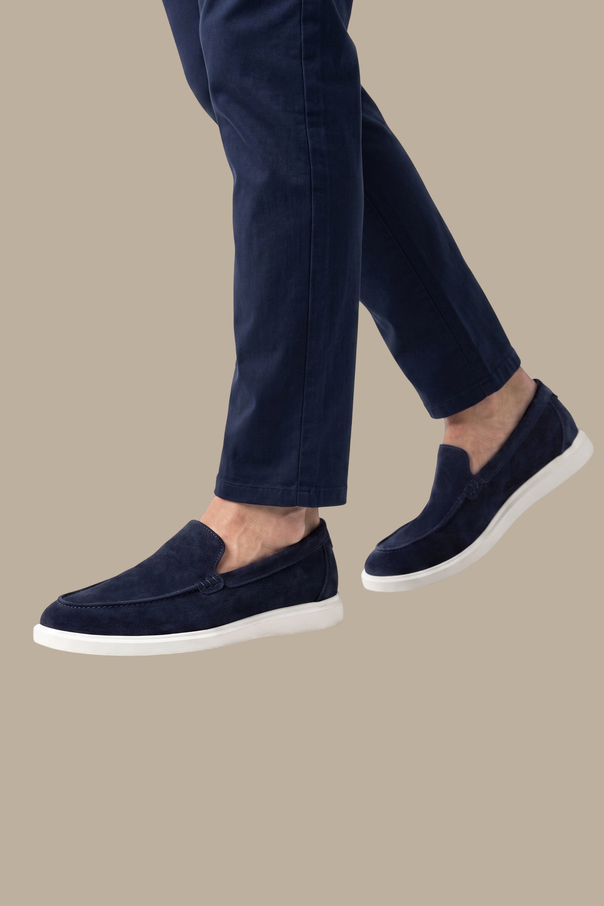 Suede Loafers – Navy