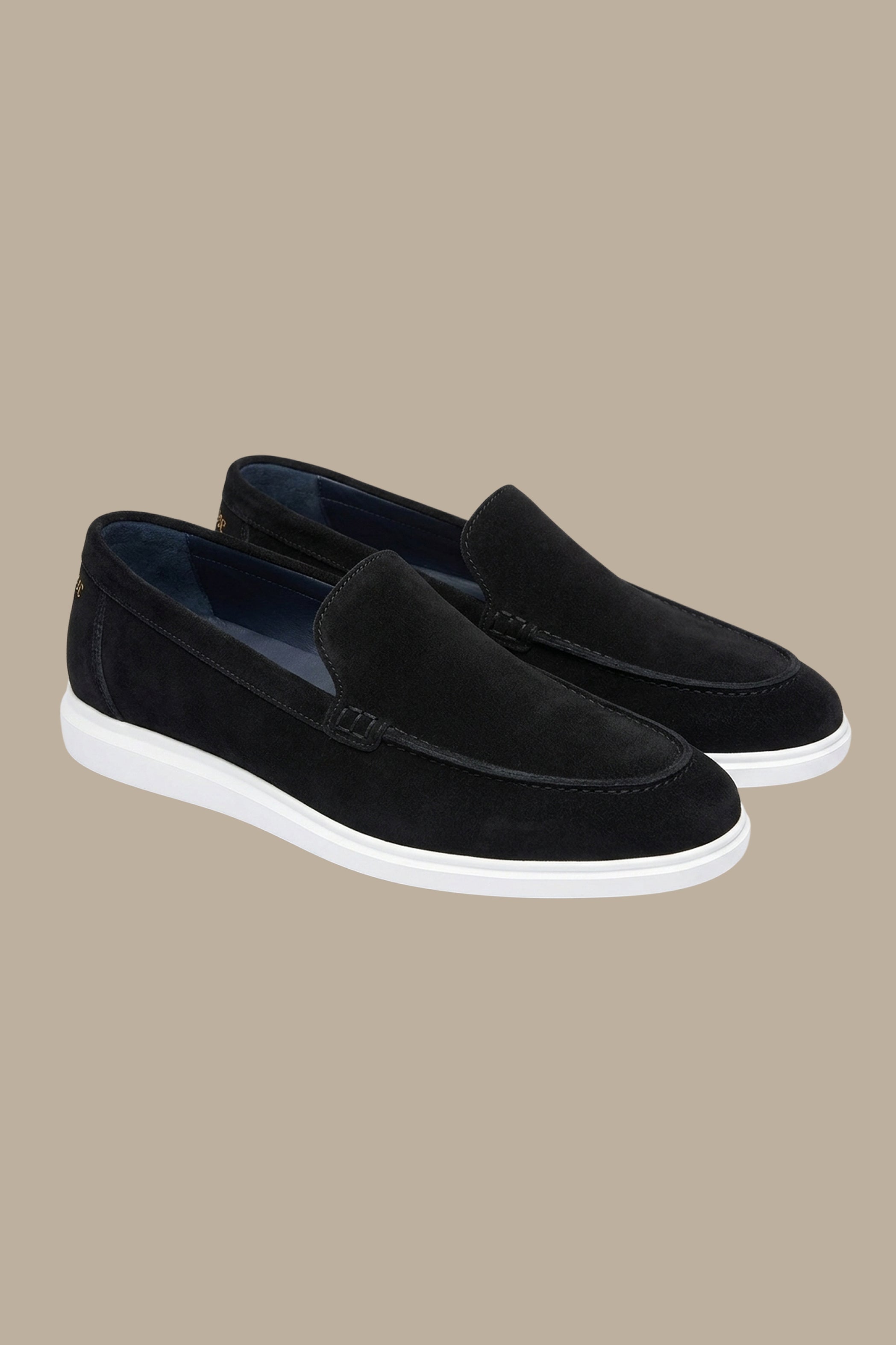 Black Suede Loafer Shoes