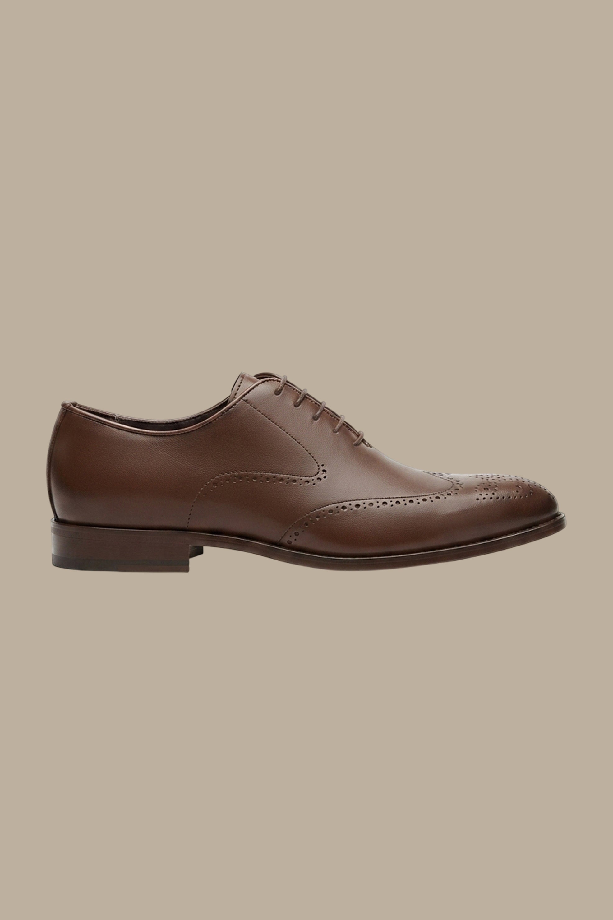 Classic Leather Wingtip Oxford Shoes