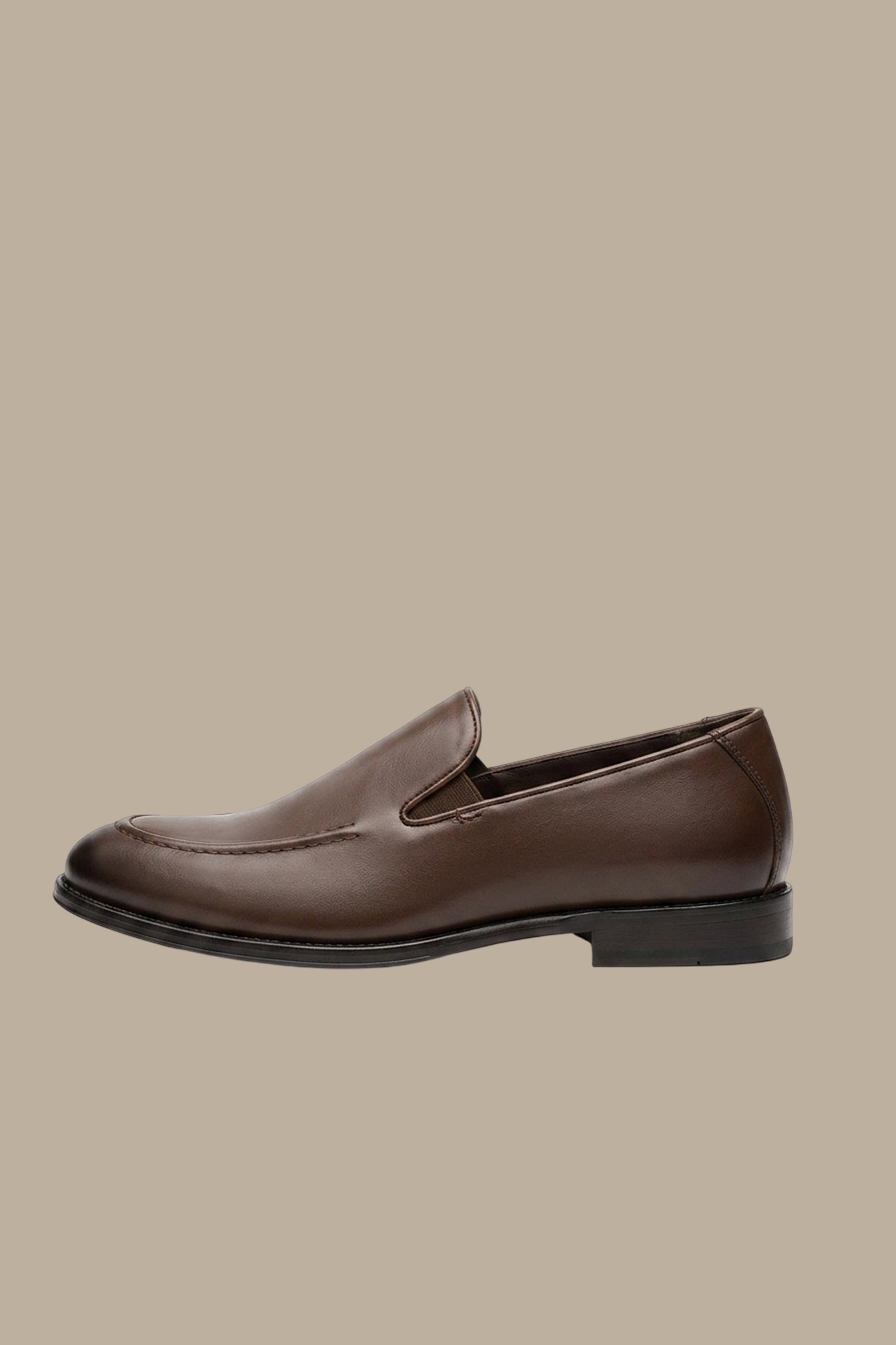 Leather Moc Toe Penny Loafer