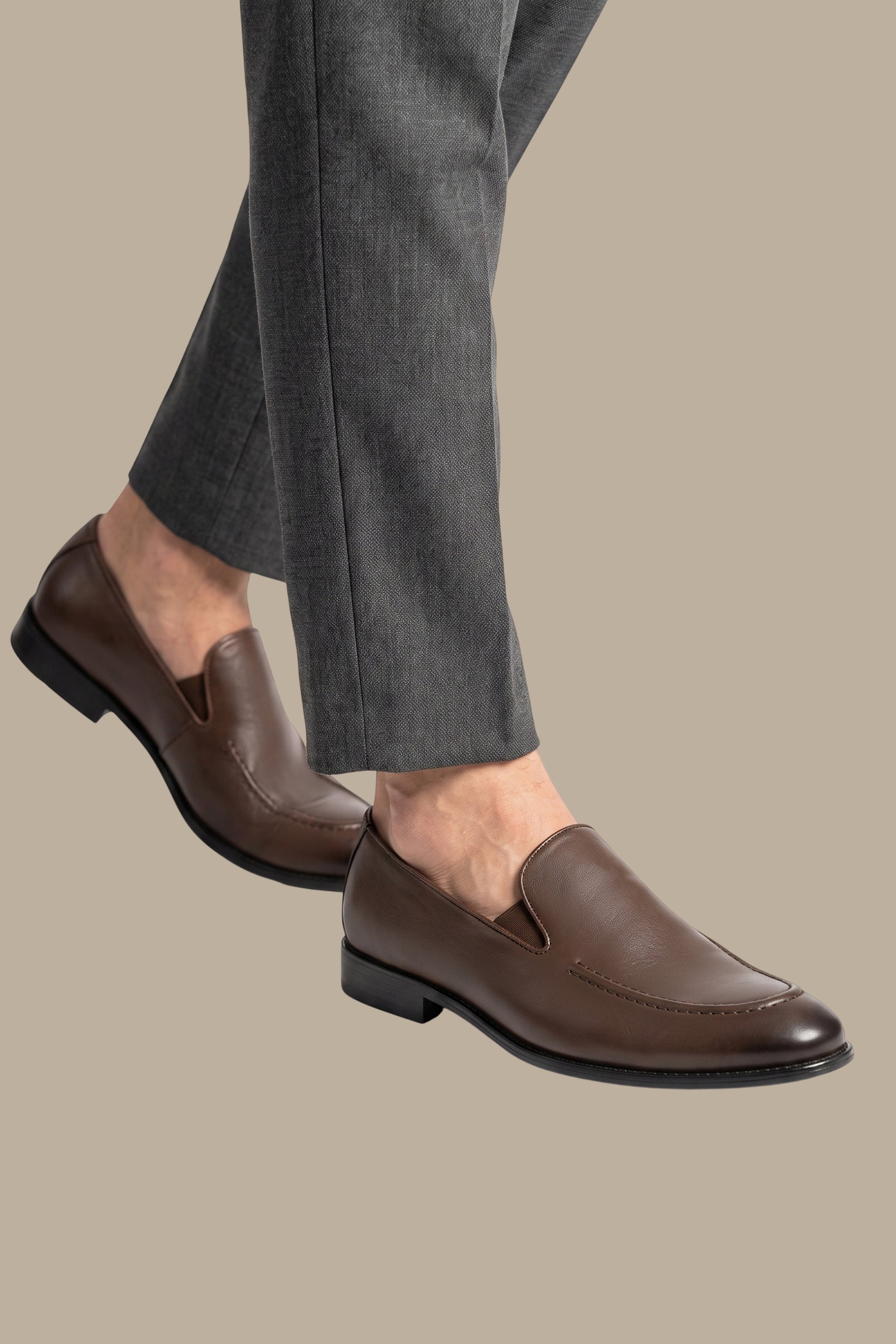 Leather Moc Toe Penny Loafer