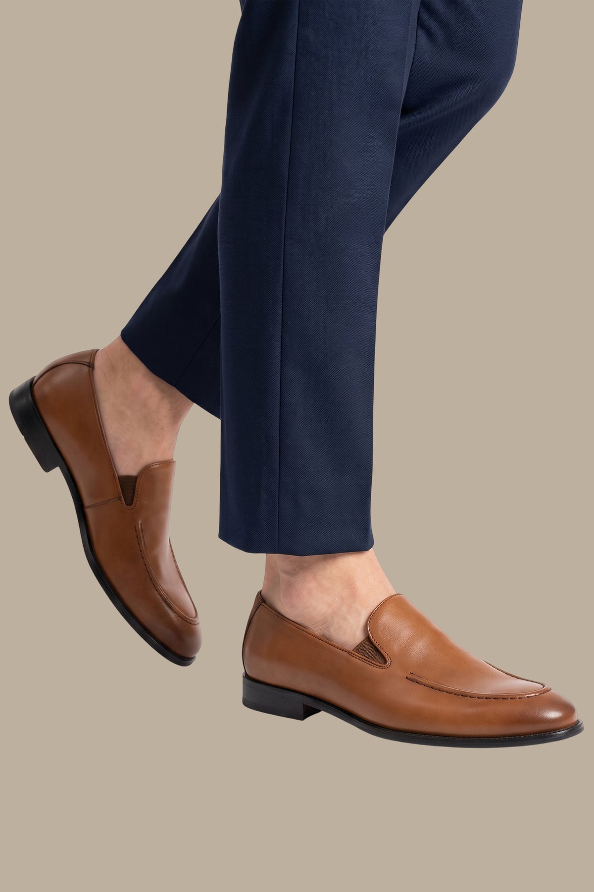 Leather Moc Toe Penny Loafer