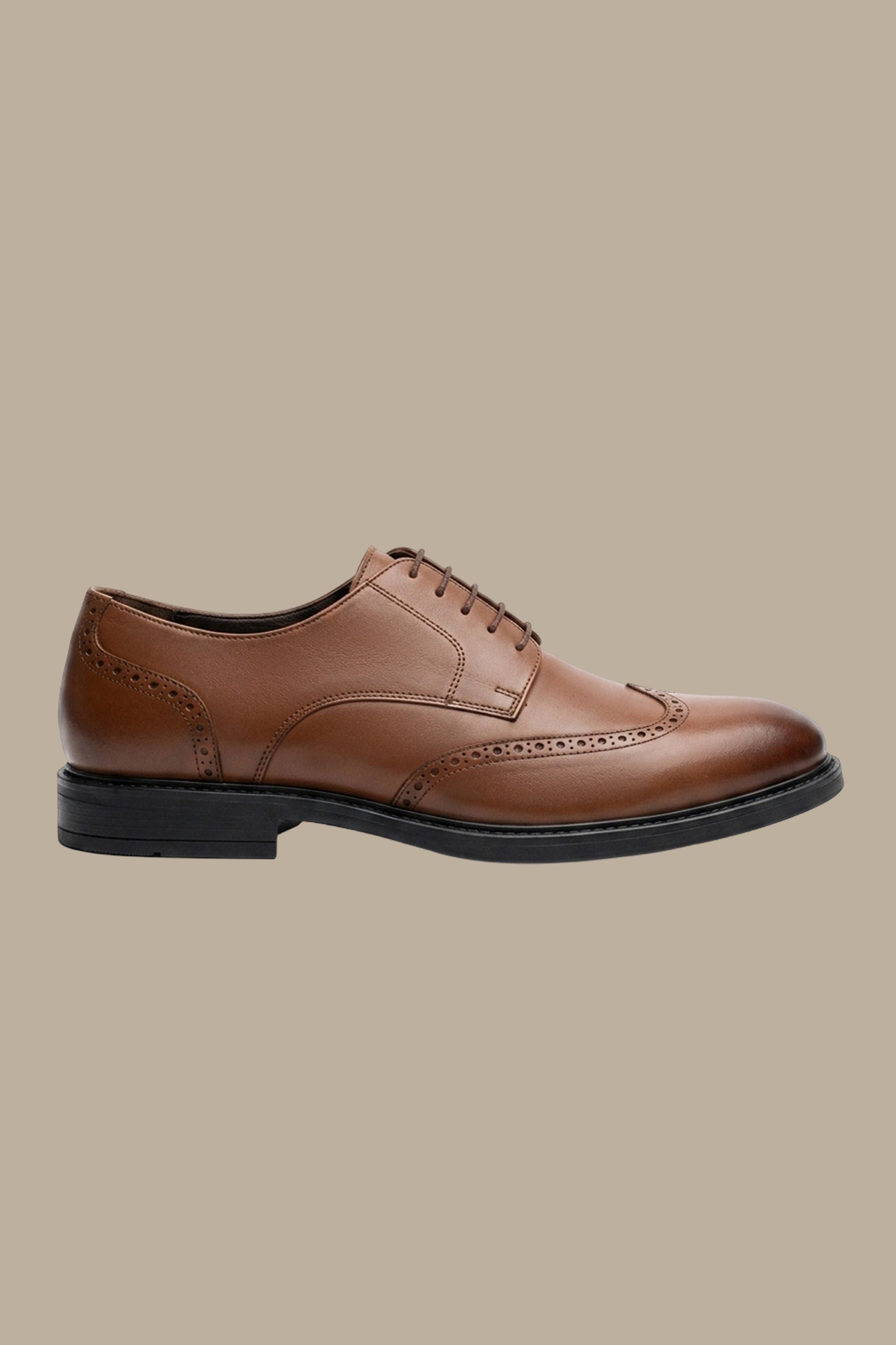Smart English Real Leather Wingtip Shoes