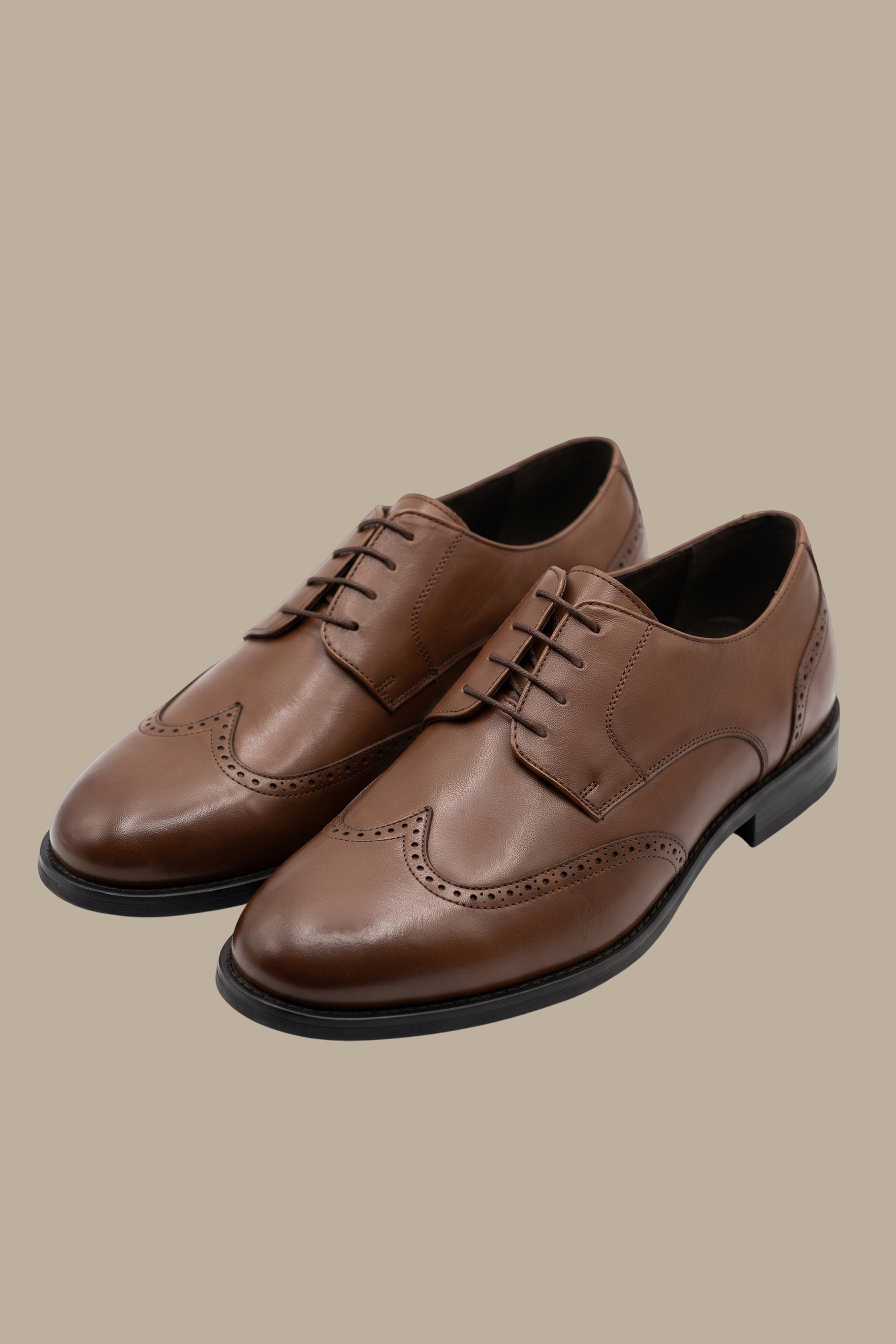 Smart English Real Leather Wingtip Shoes