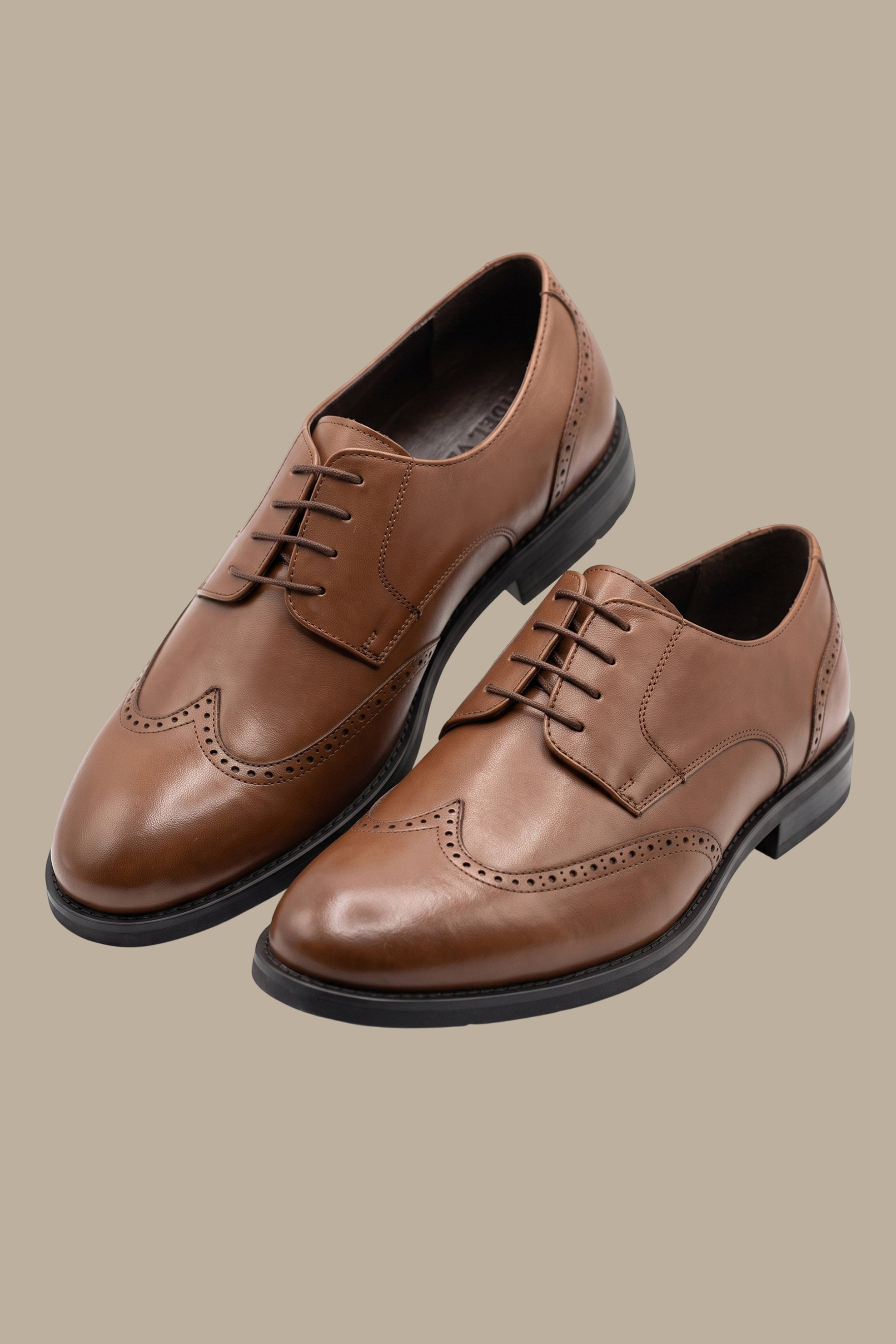 Smart English Real Leather Wingtip Shoes